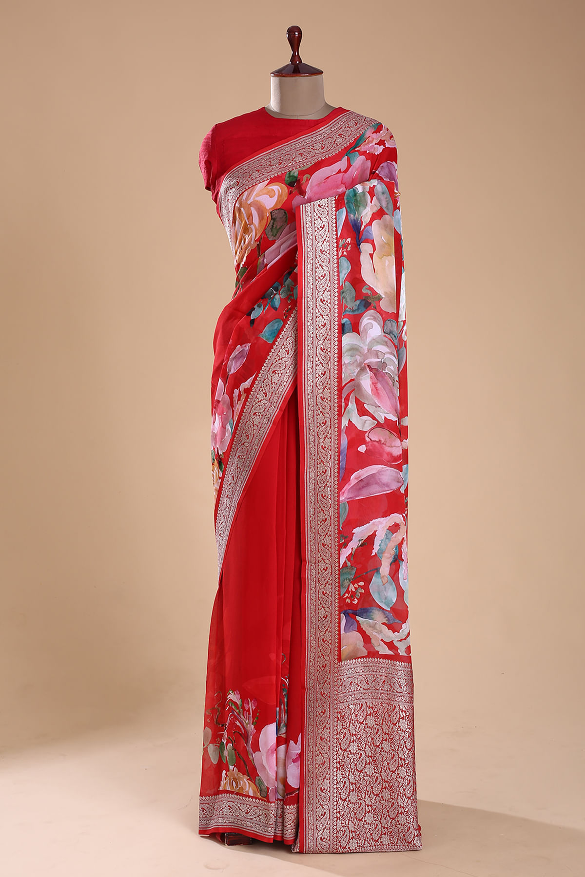 Printed Georgette Saree