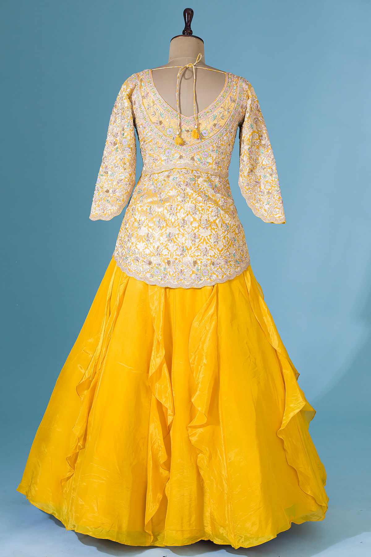 Buy Fancy Yellow Sangeet Lehenga Choli Online for Women in USA