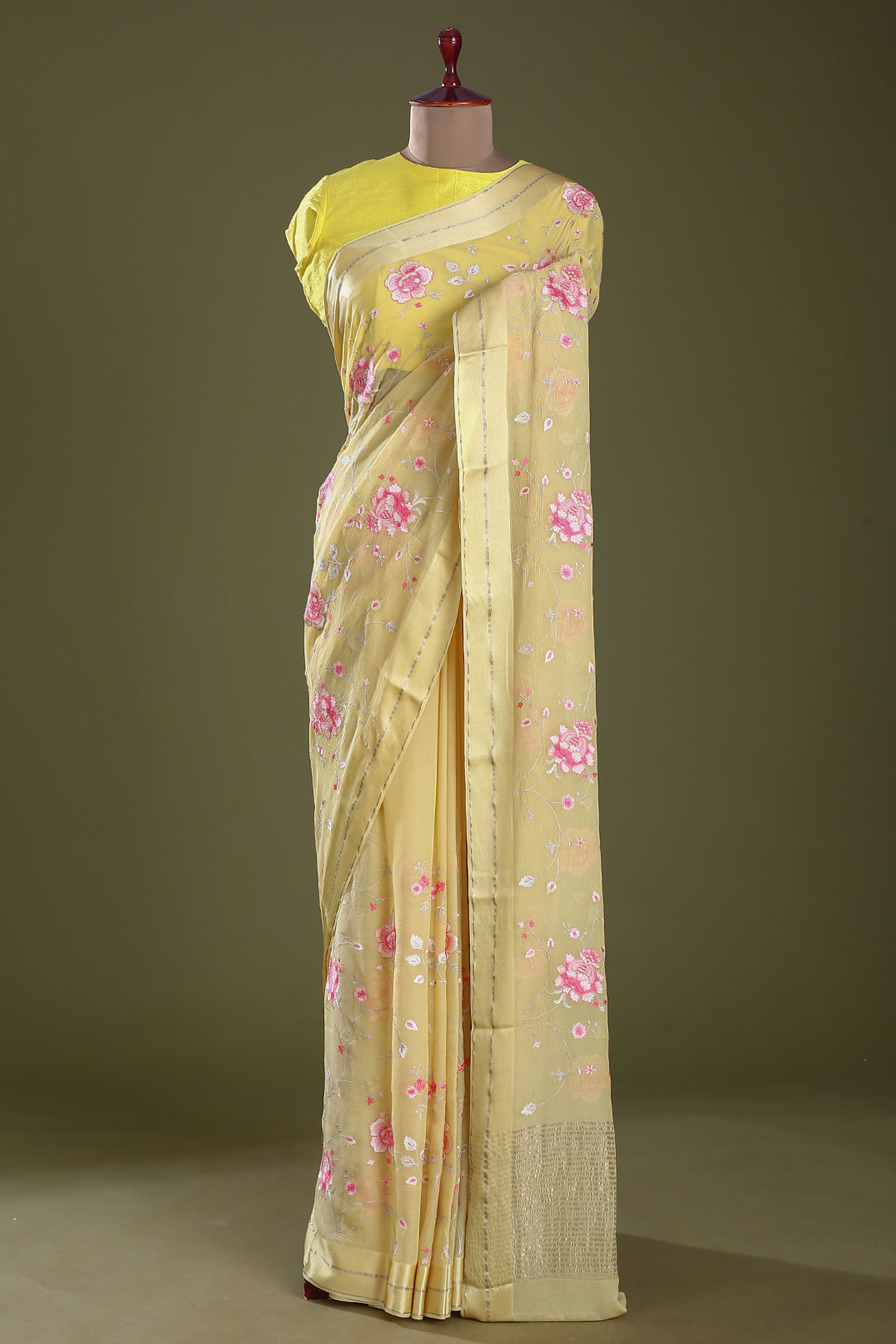 Buy shaded chiffon saree online | double shaded and multi shaded sarees –  Akrithi