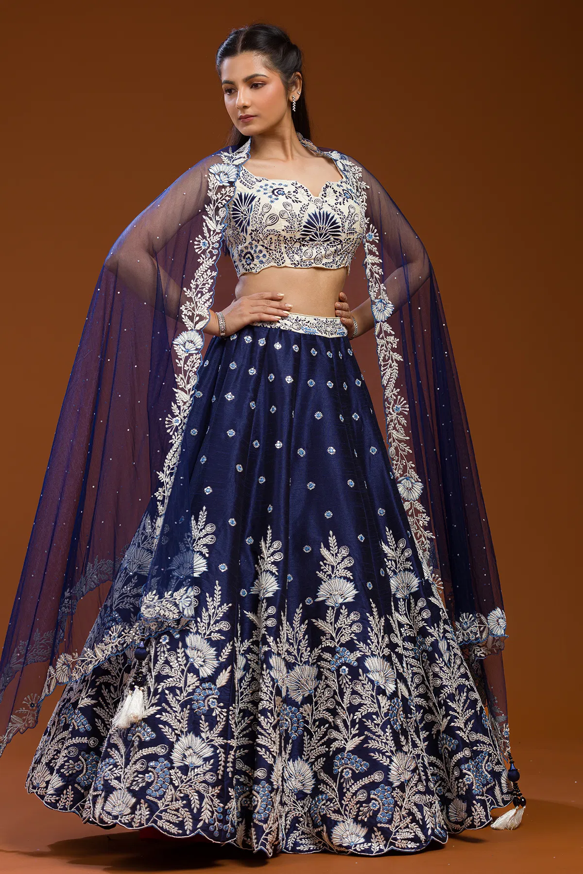 Blue Bridesmaid Lehenga