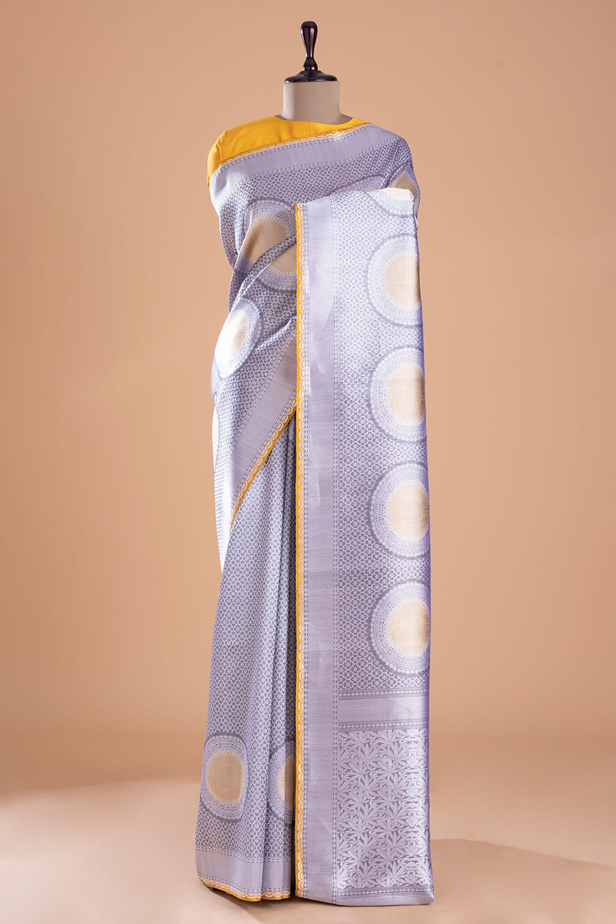 Grey Linen Saree