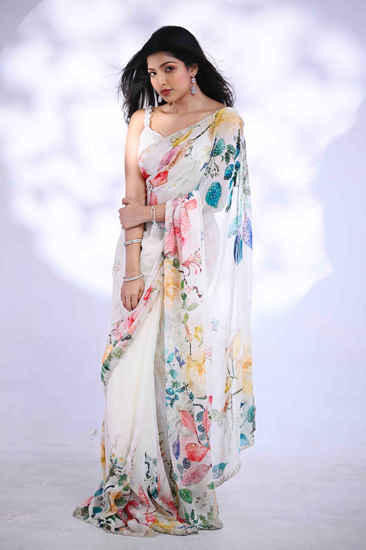 Off White Designer Saree