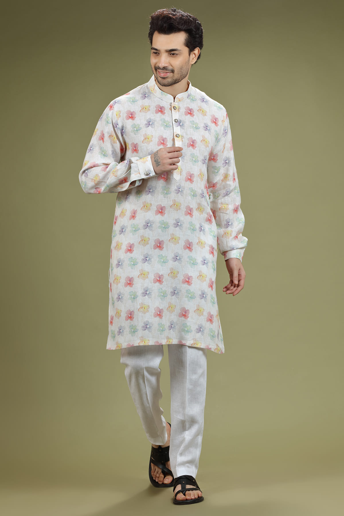 Off-White Kurta for Men
