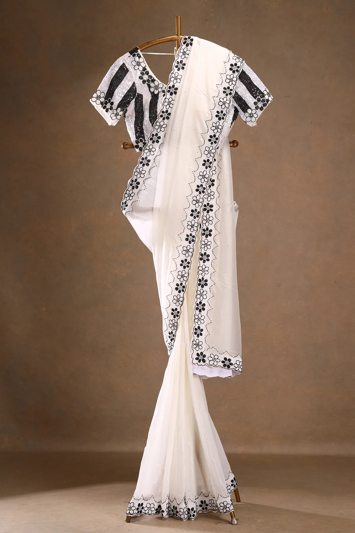 Off White Designer Saree