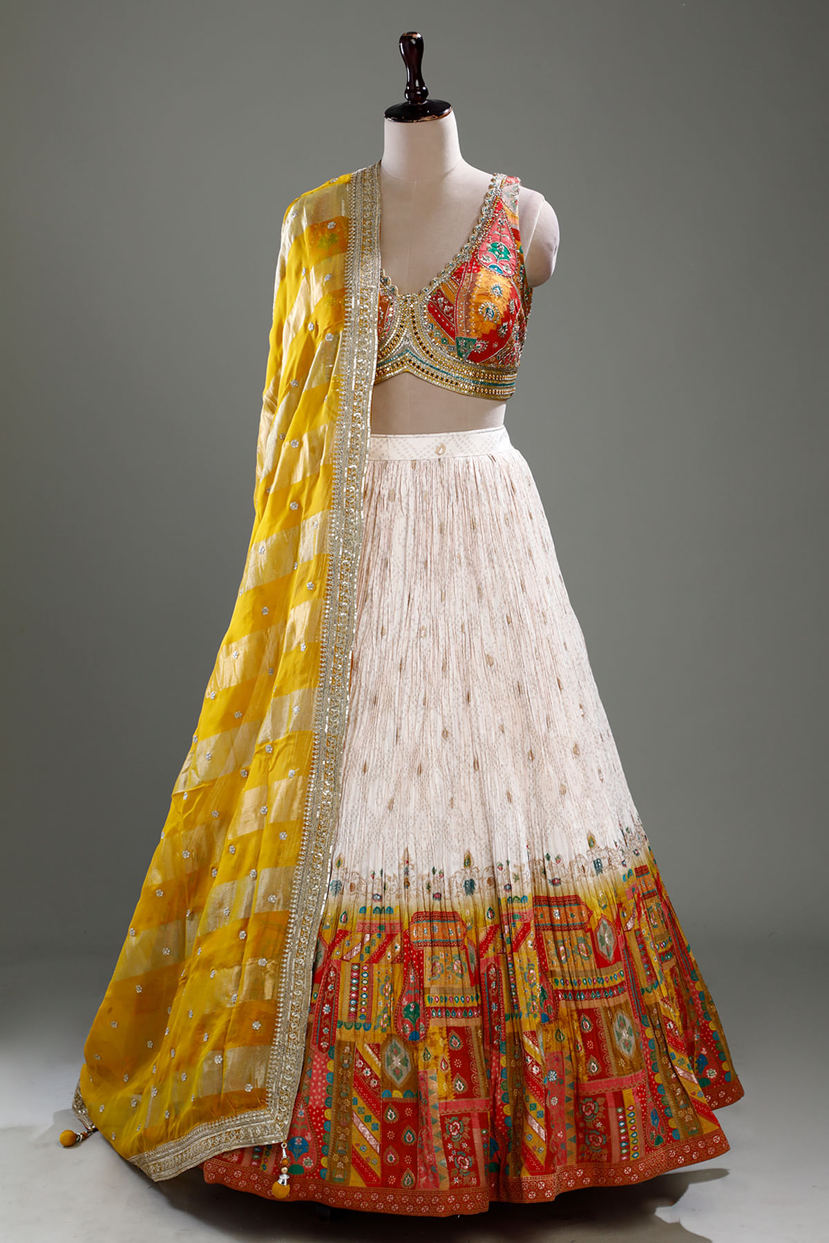 Off White Designer Lehenga