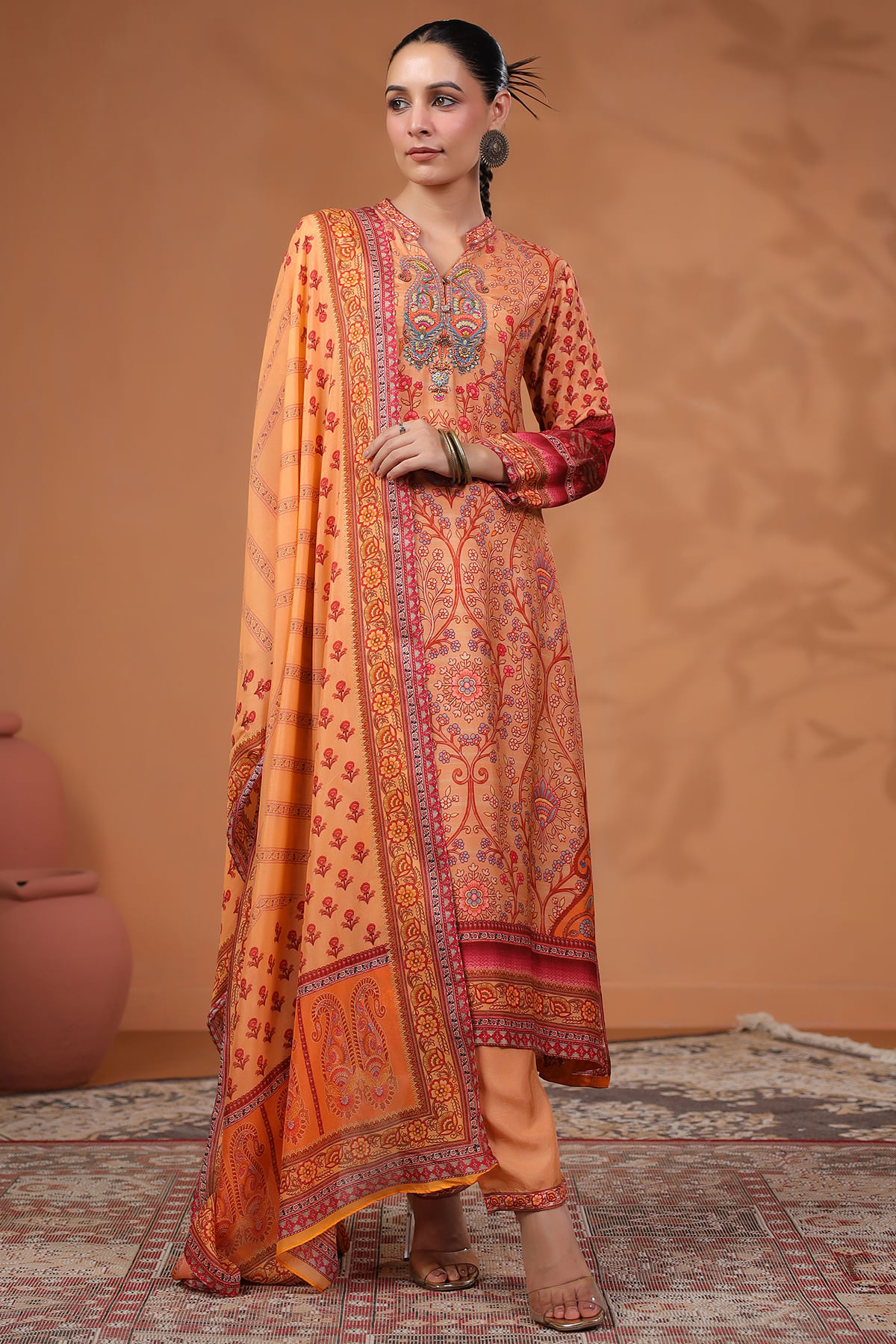 Orange Straight Cut Suit