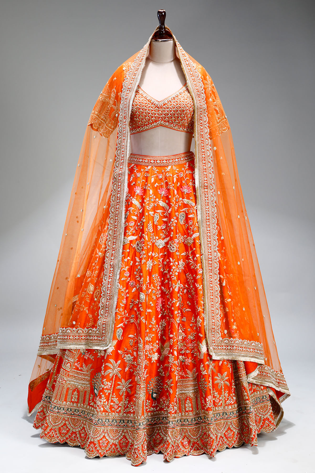 Orange Bridal Lehenga
