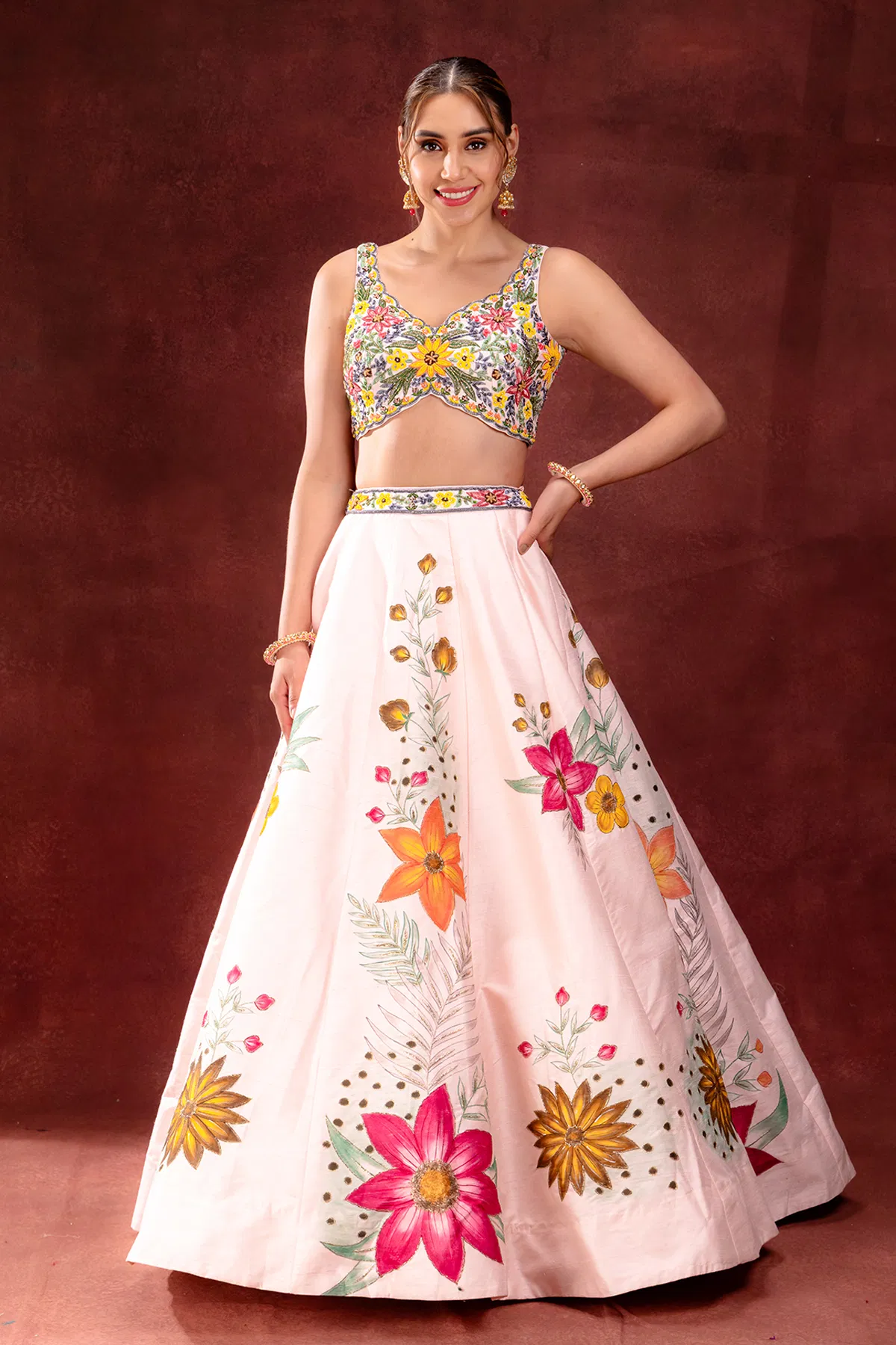 Pink Bridesmaids Lehenga