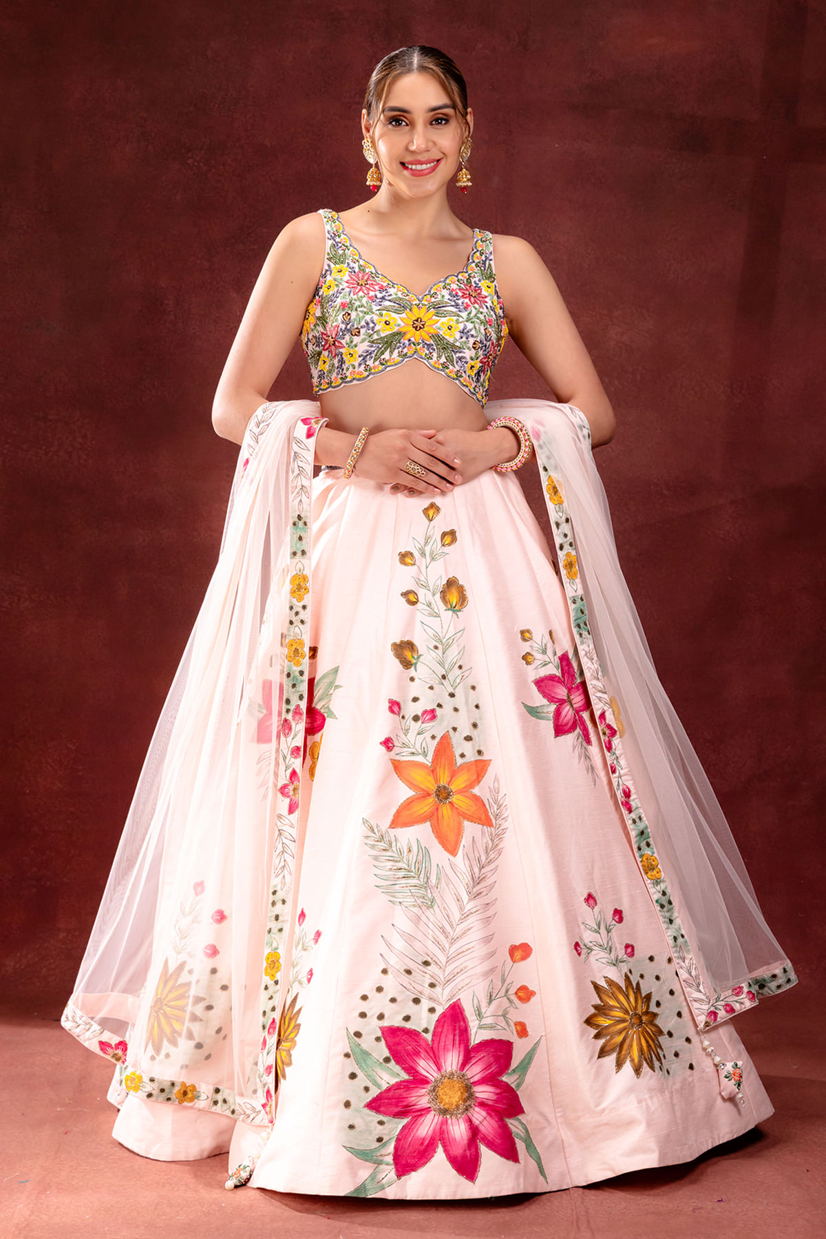 Pink Bridesmaids Lehenga