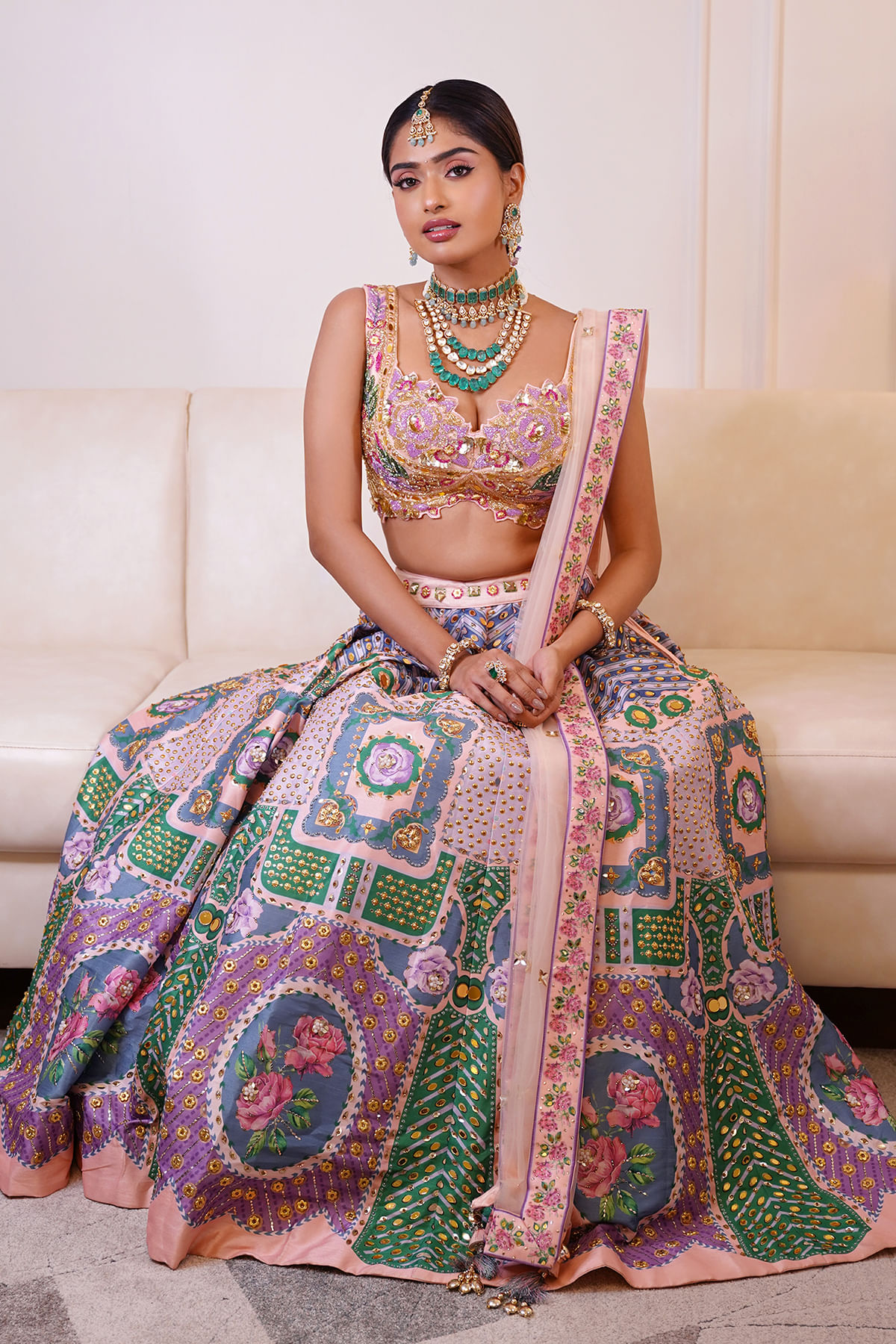 Pink Silk Lehenga