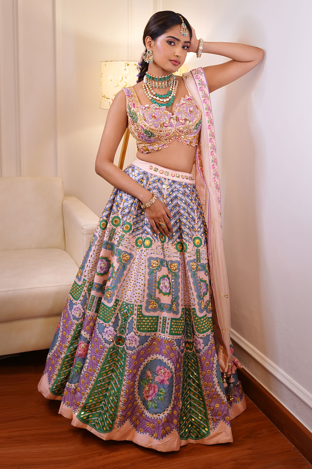 Pink Silk Lehenga