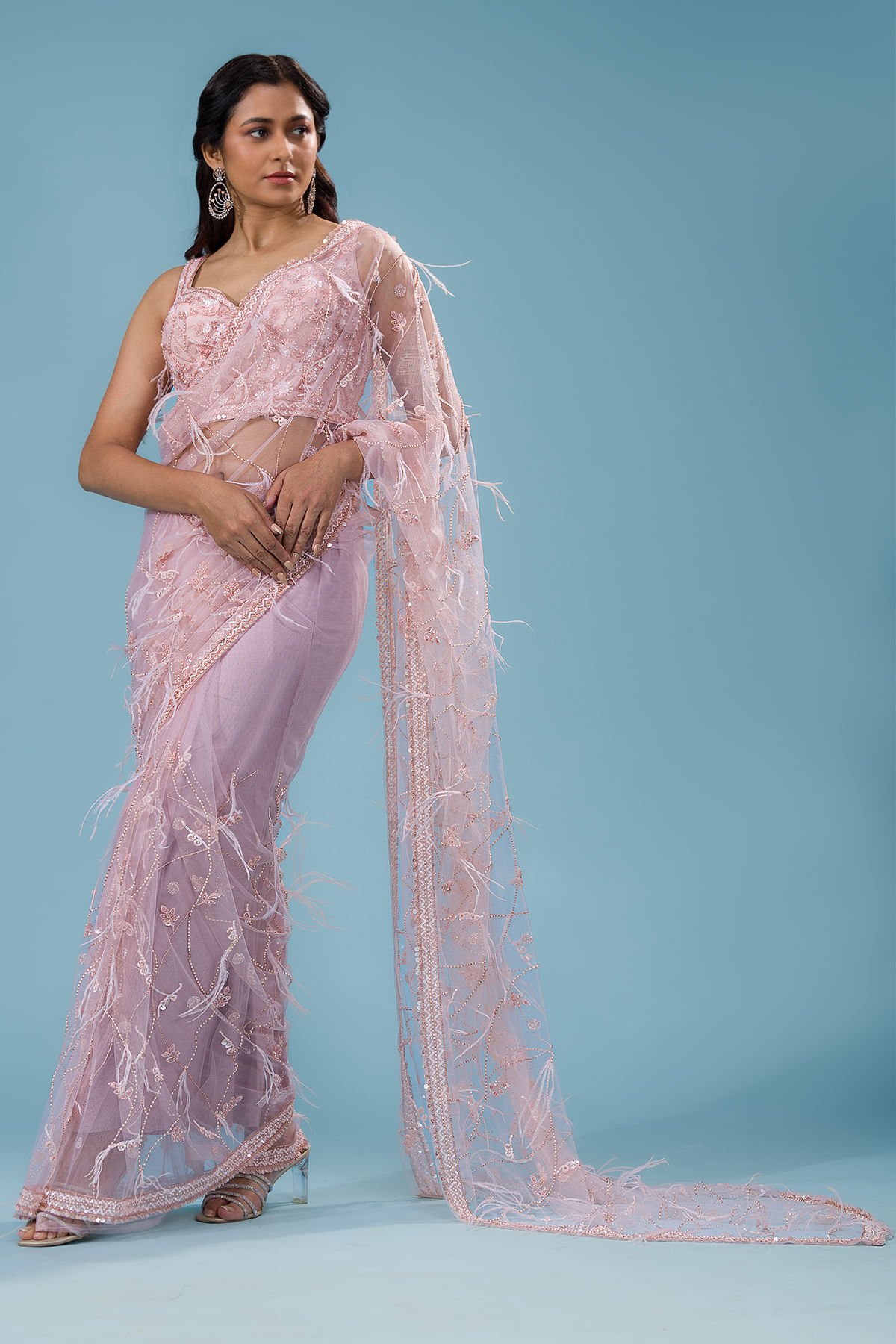 Pastel Pink Saree