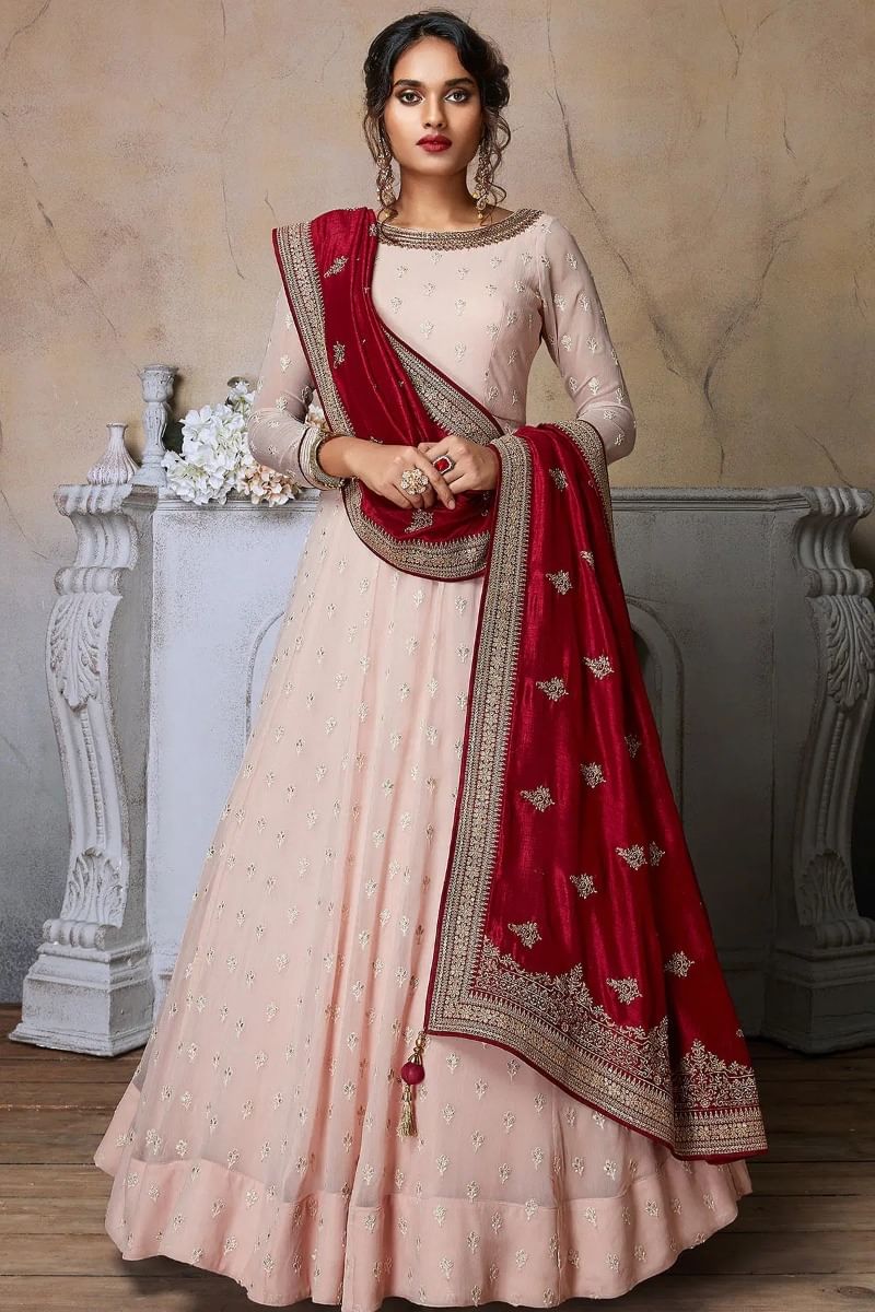 Pink Anarkali Salwar