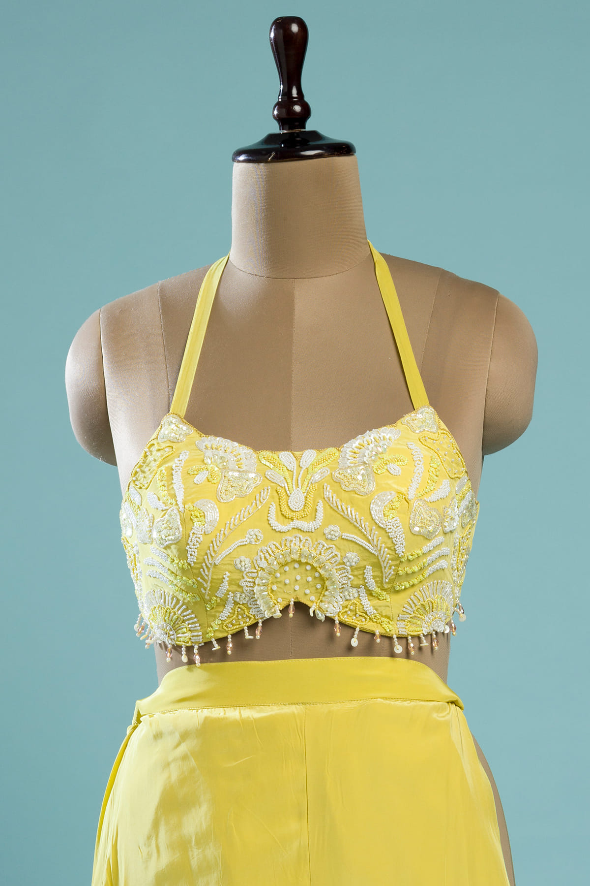 pastel yellow crop top