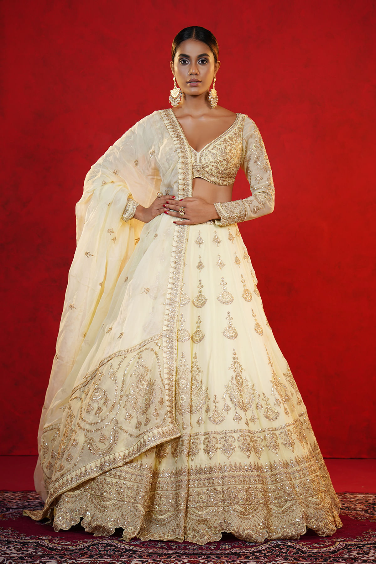 Pastel Yellow Lehenga