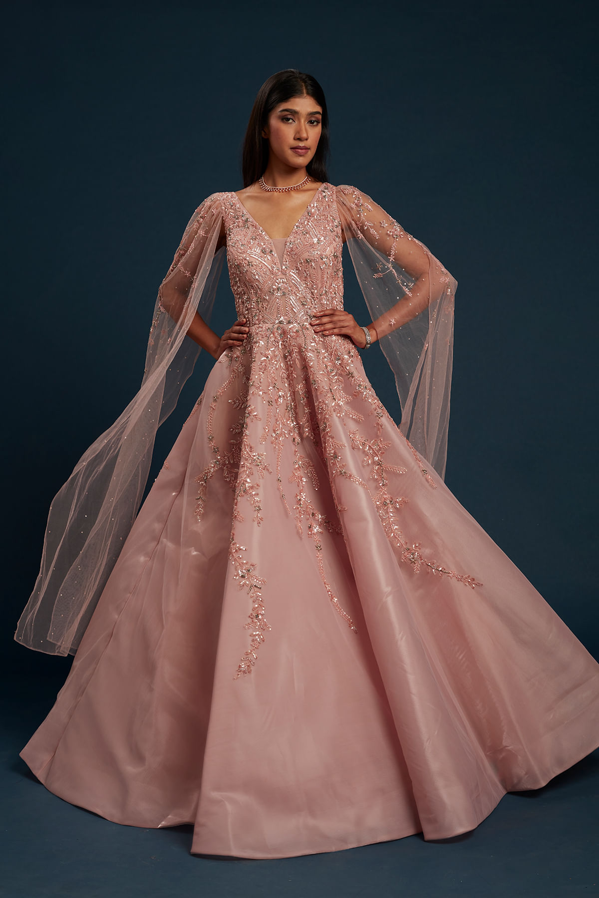 Peach Cocktail Gown
