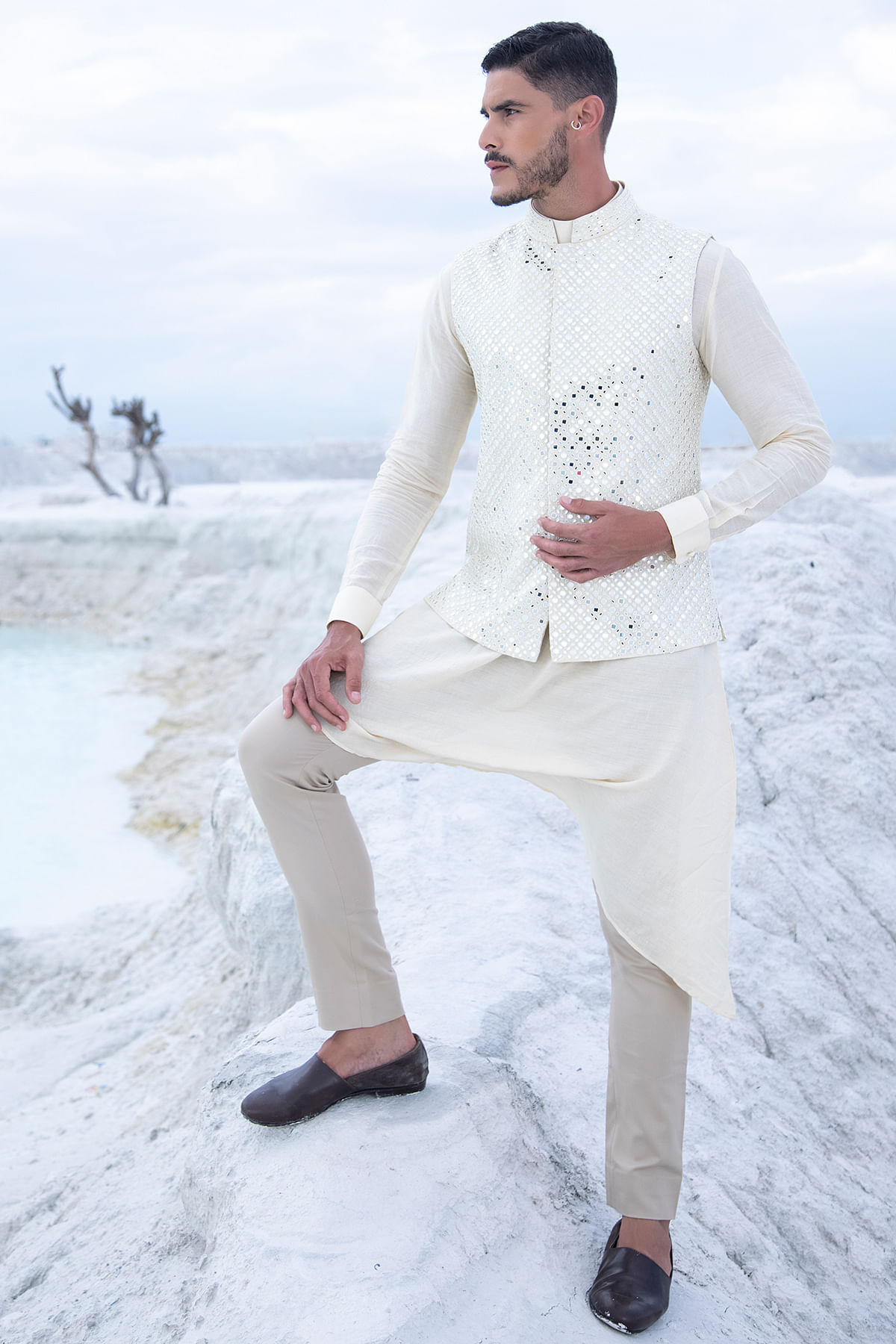 White Waistcoat Kurtas