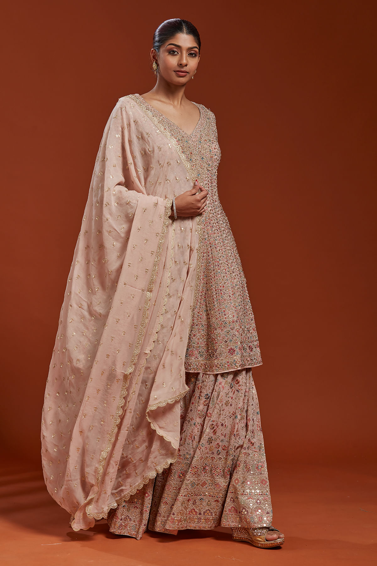 Pink Sharara Suit