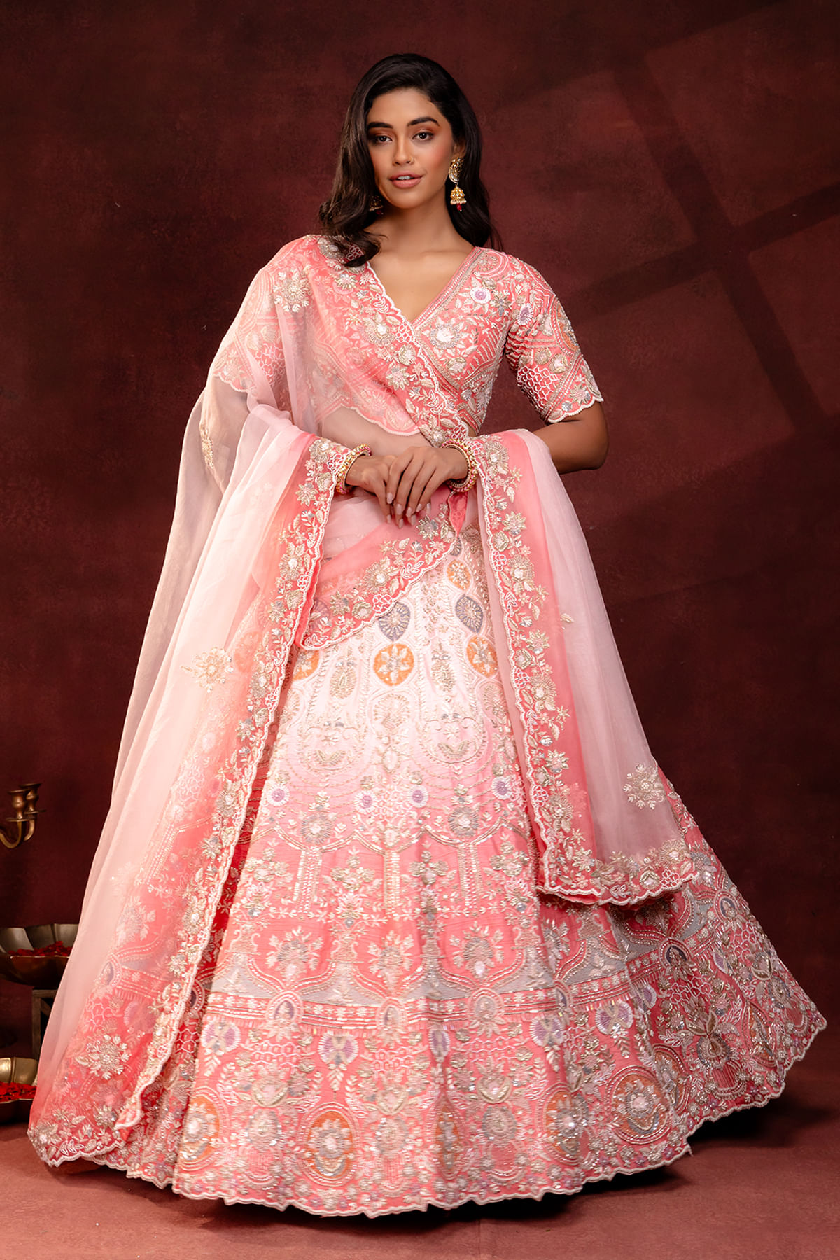 Pink Ombre Lehenga