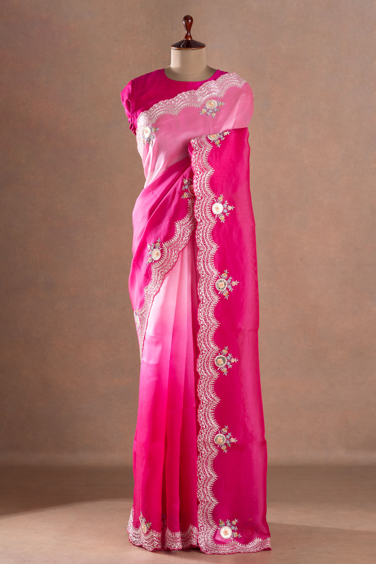 Pink Designer Saree