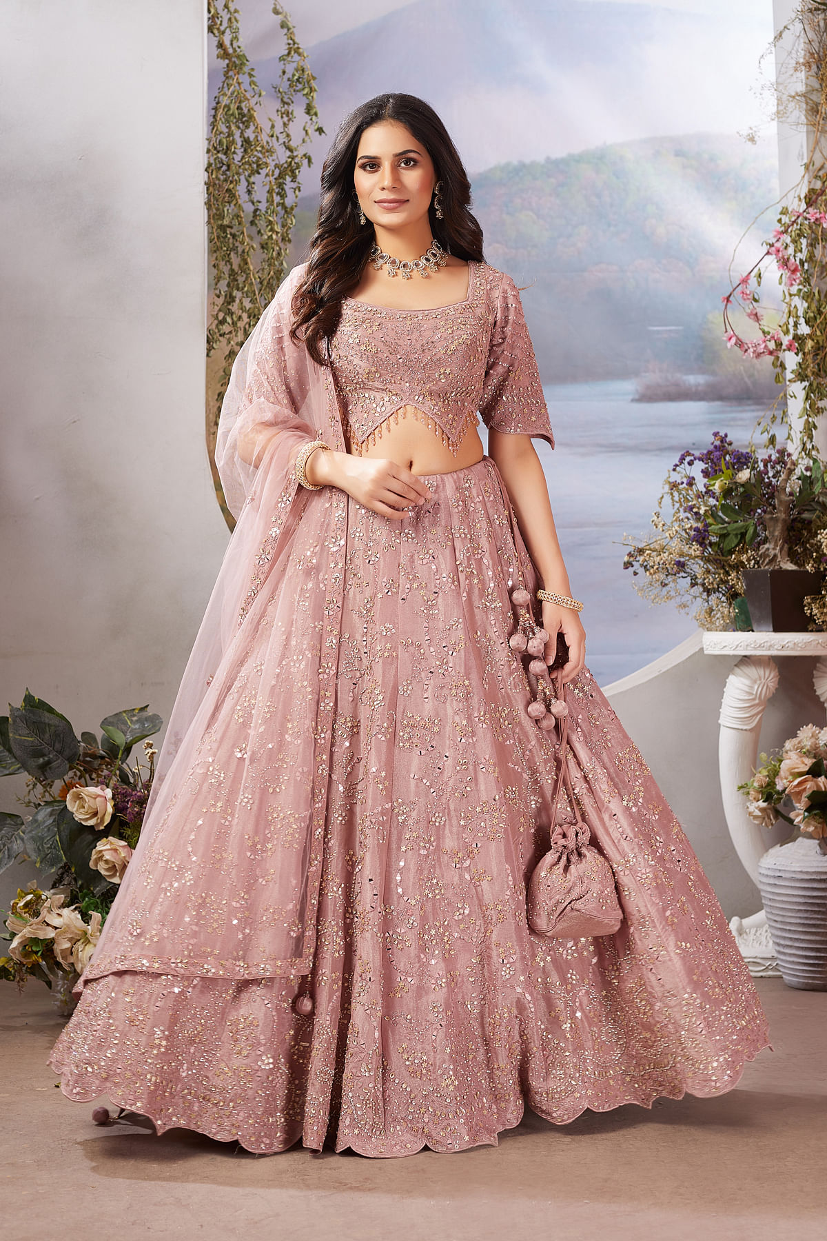 Pink Designer Lehenga