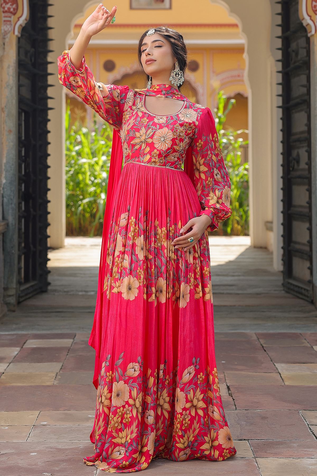 Pink Anarkali Salwar