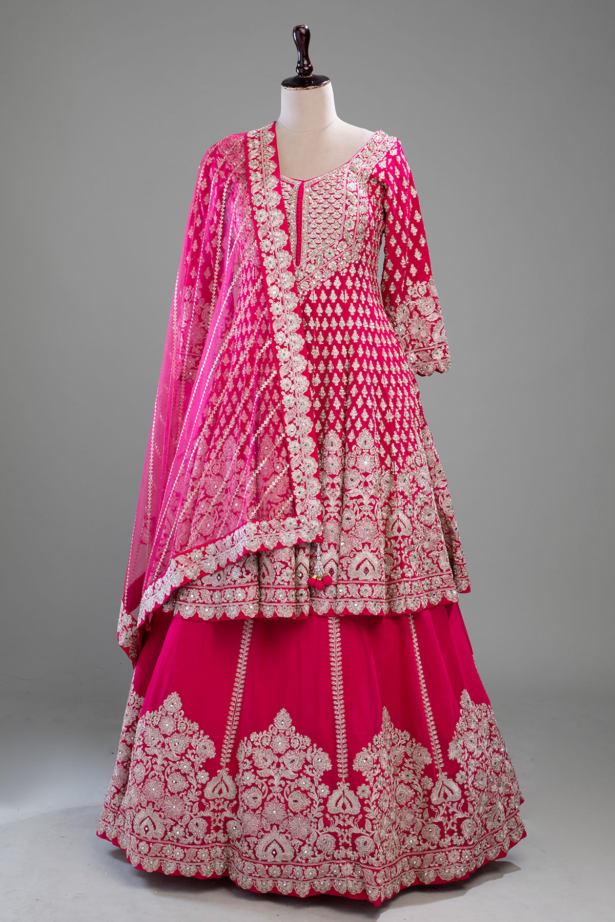 Pink Indowestern Lehenga