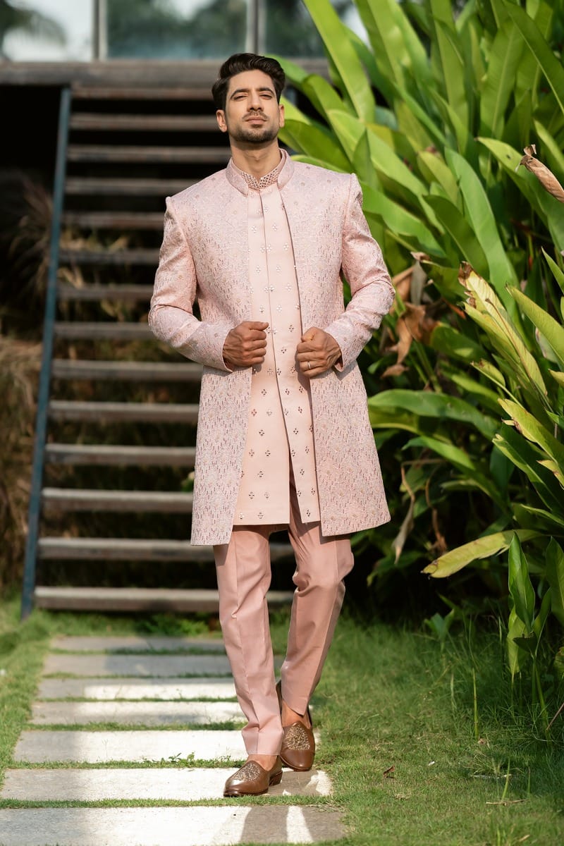 Pink Wedding Sherwani