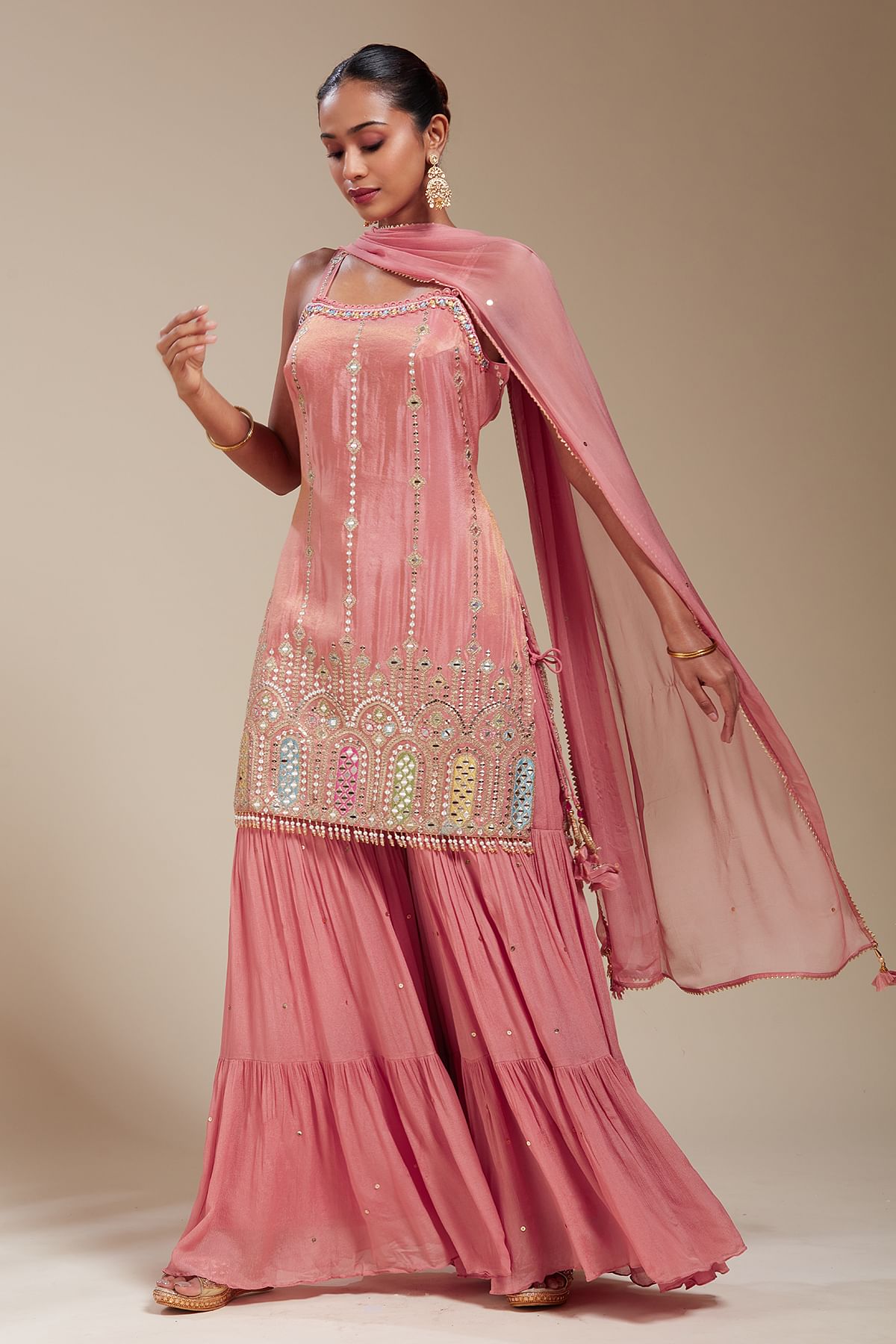 Pink Sharara Suit