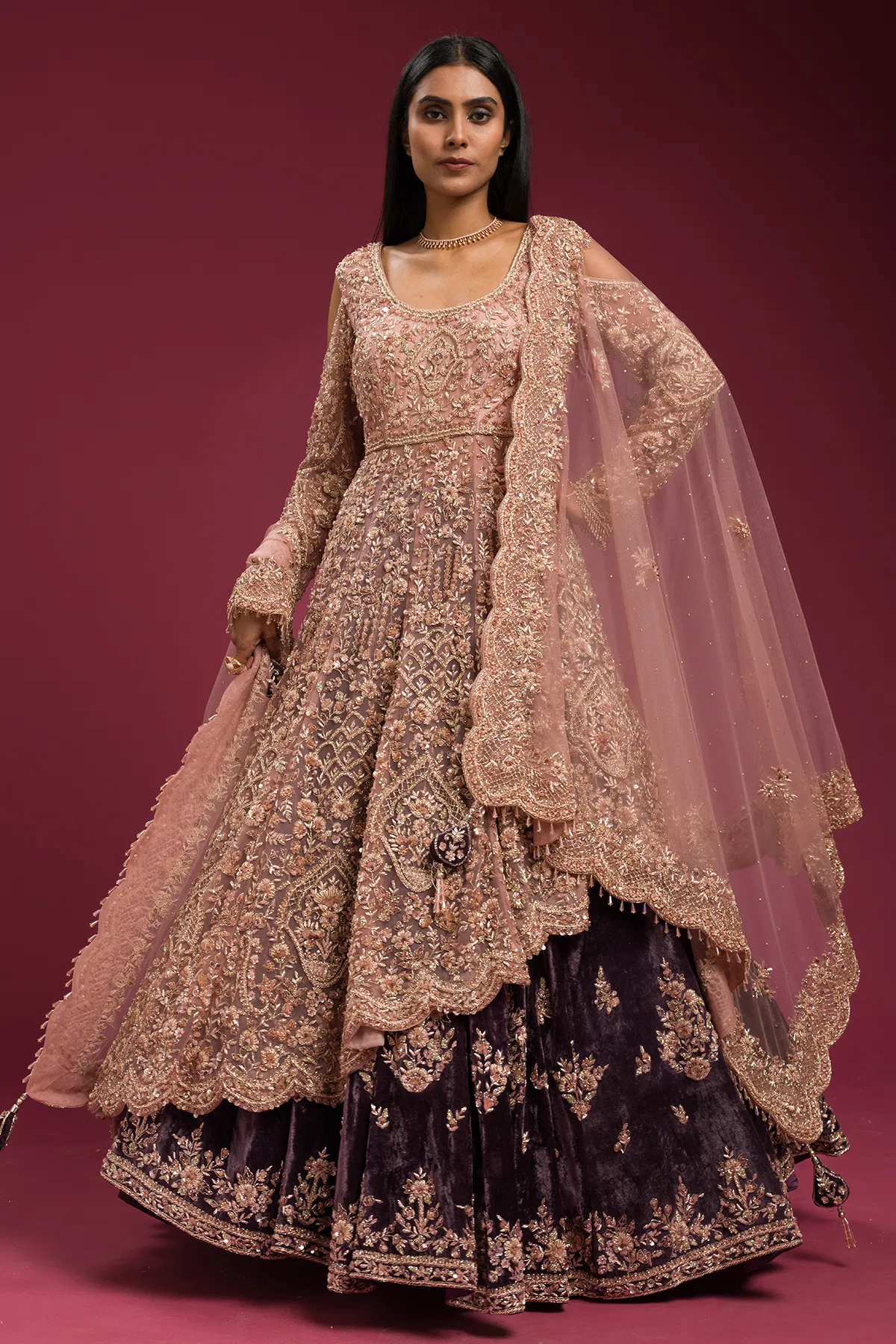 Pink Jacket Lehenga
