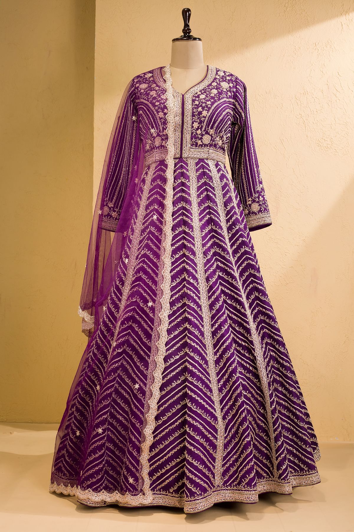 Purple Anarkali Salwar