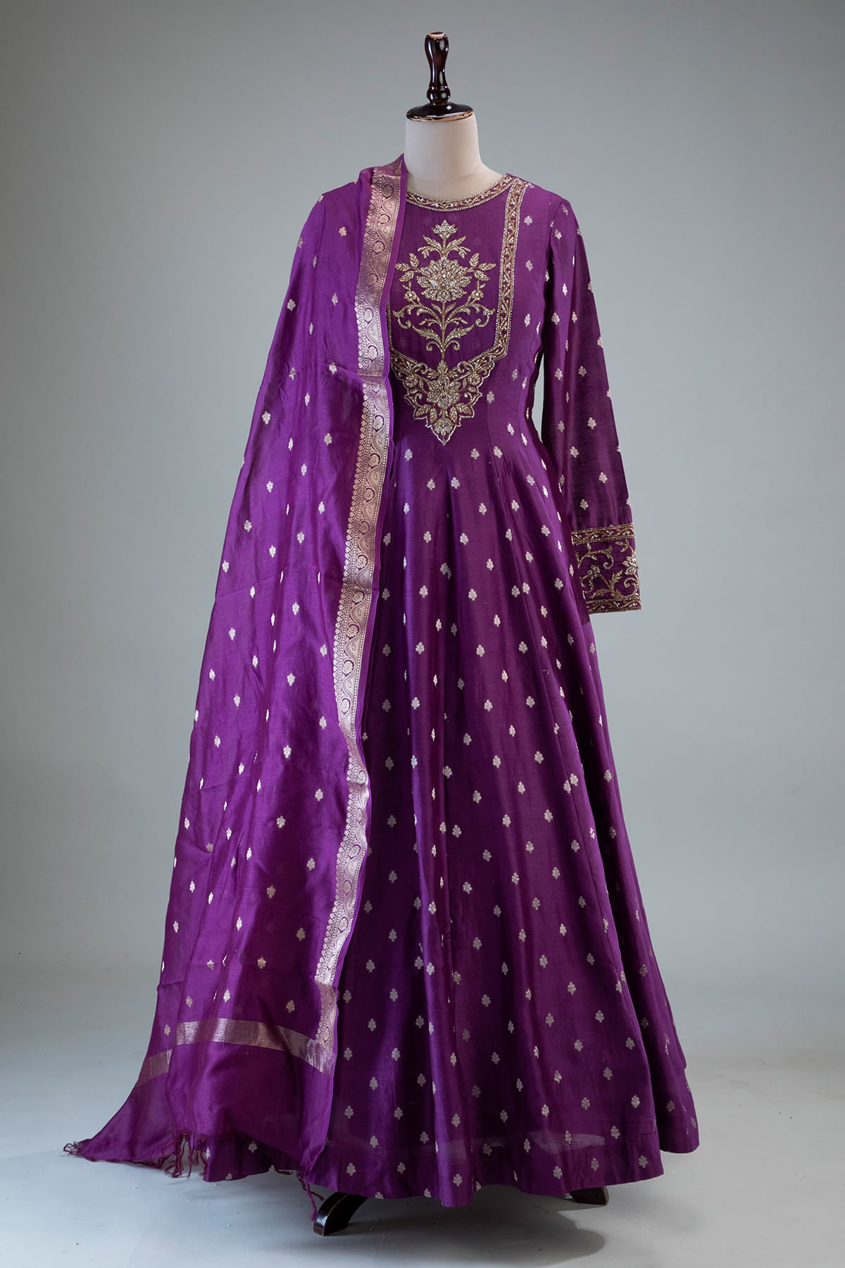 Purple Anarkali Suit