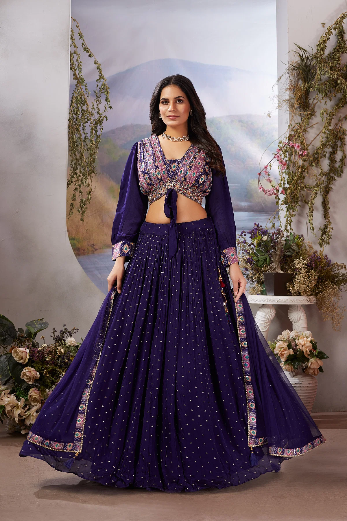 Full sleeve ghagra choli hotsell