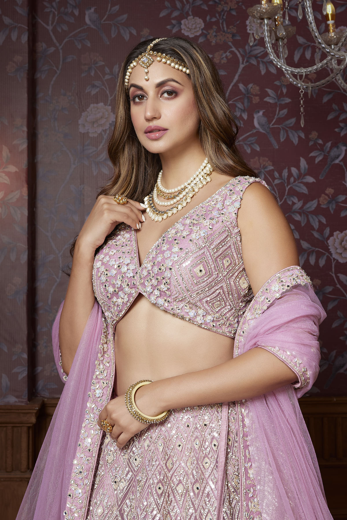 Purple Designer Lehenga