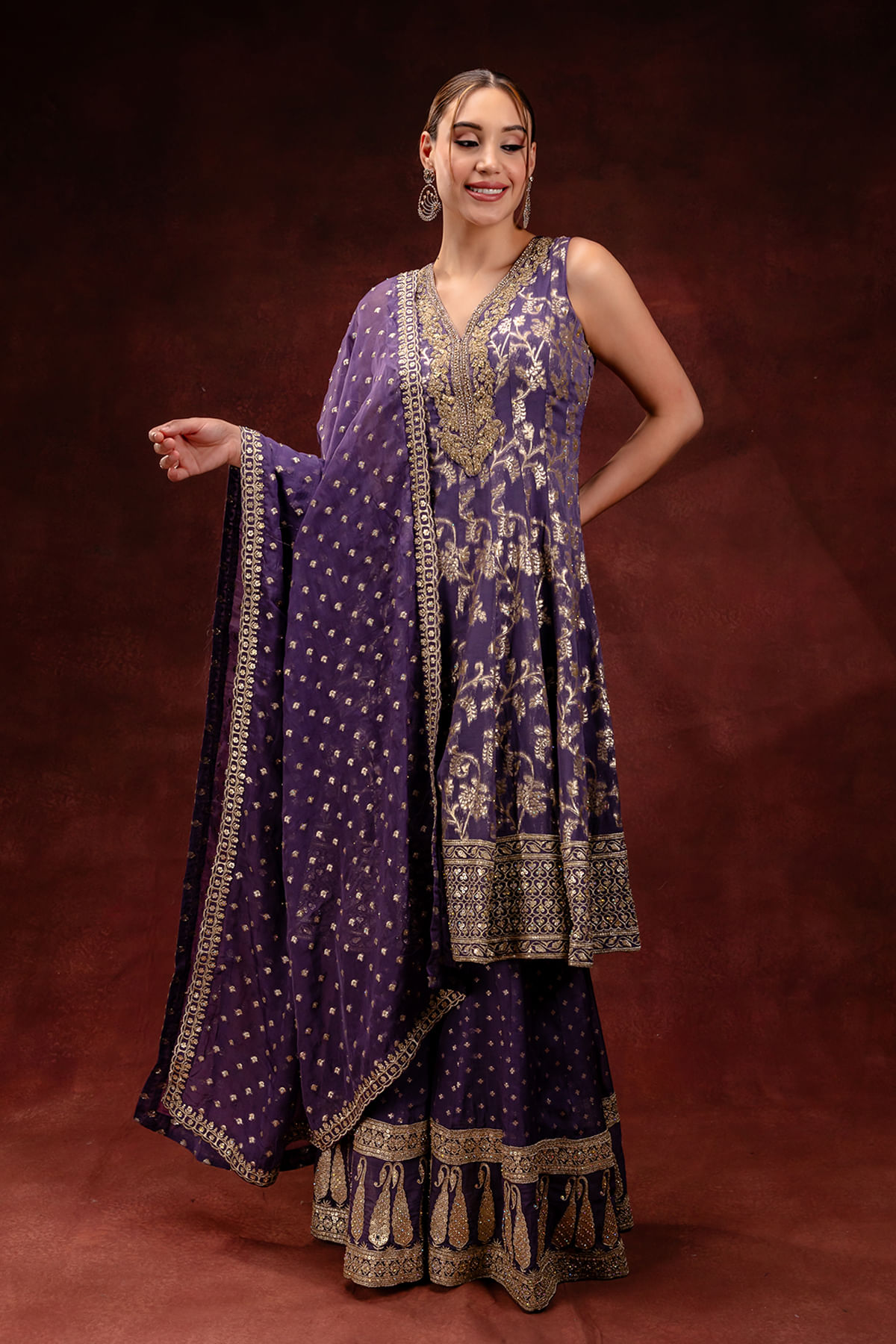 Purple Palazzo Suit
