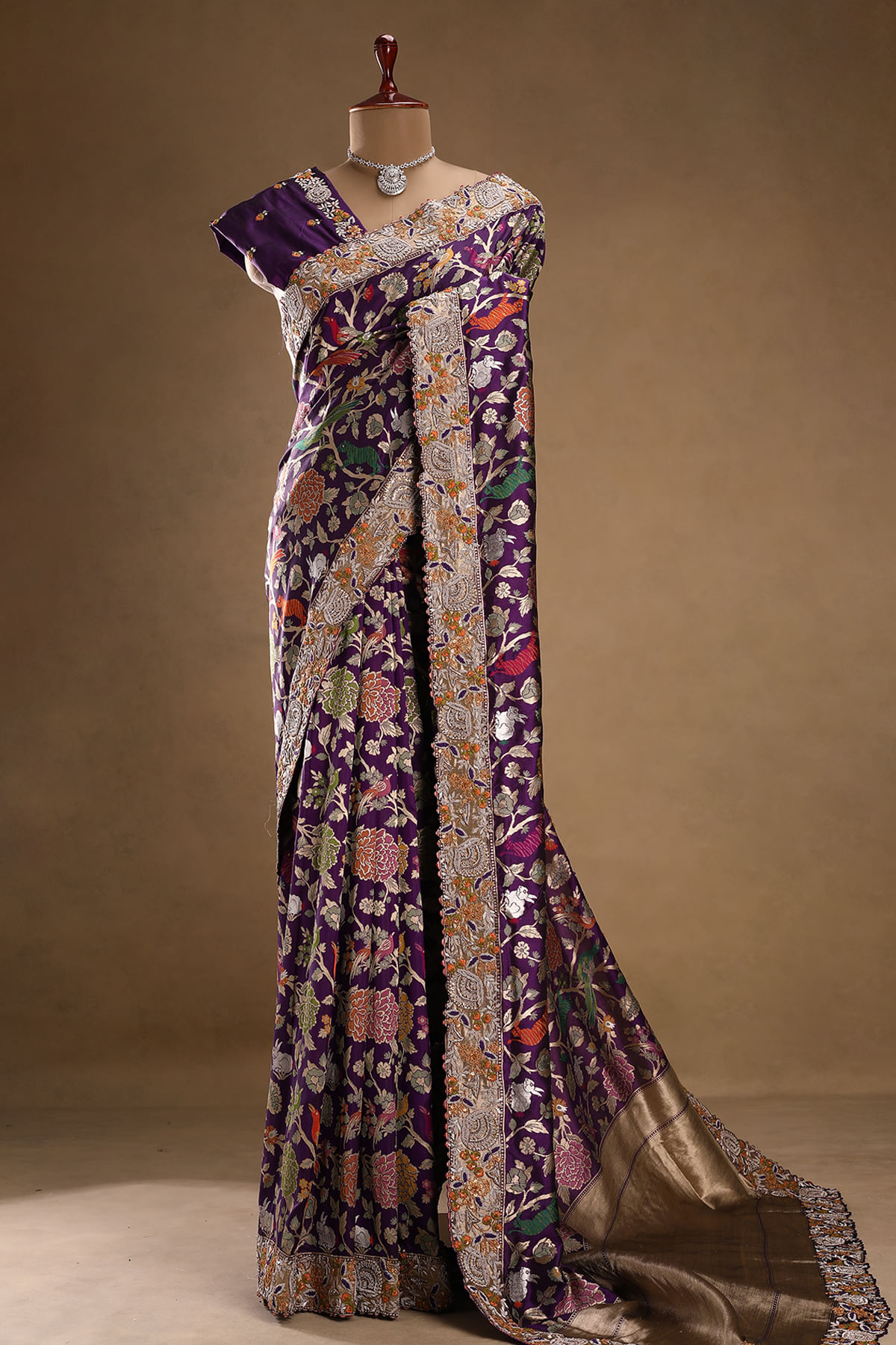 Purple Designer Saree