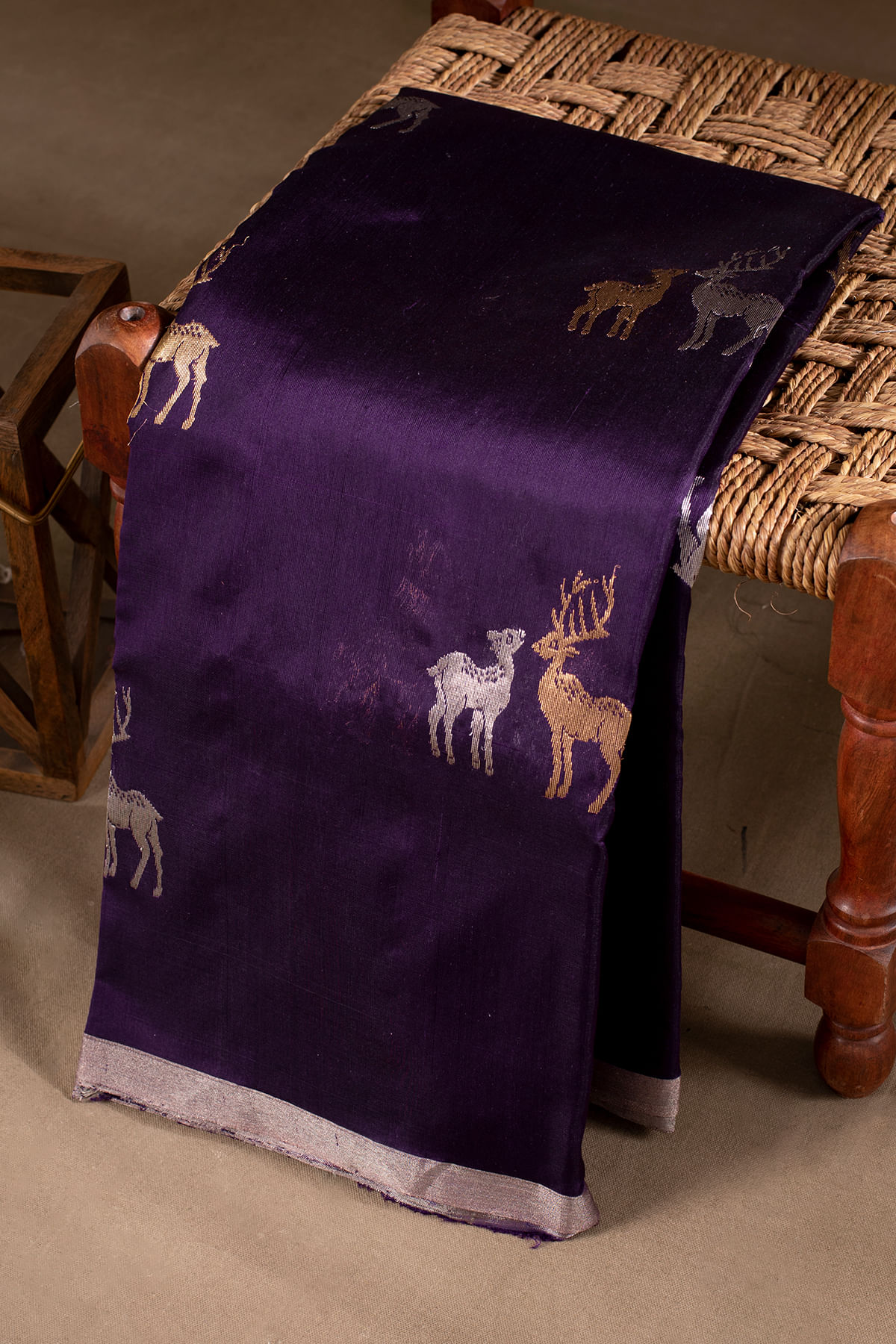 Purple Chanderi Silk Saree
