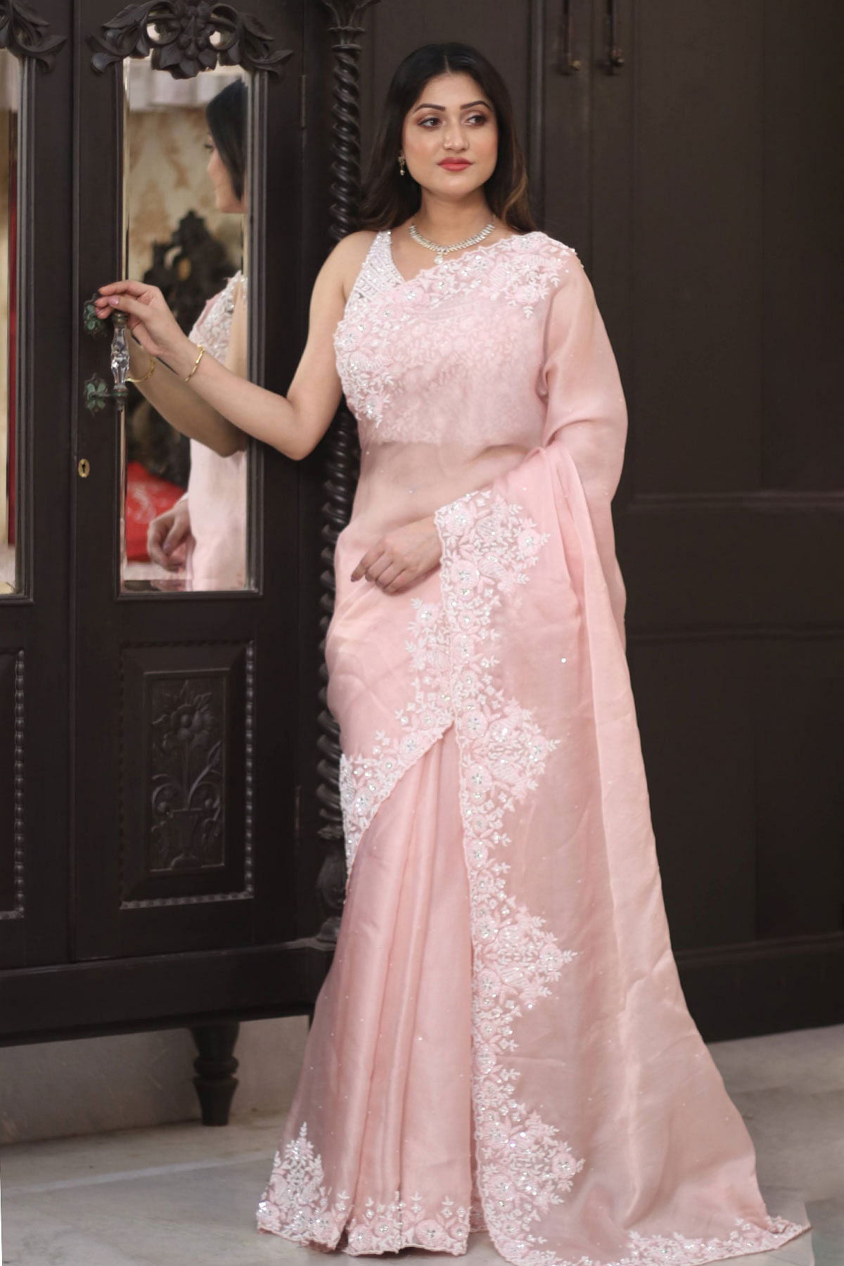 Wedding wear pre draped lhenga saree at Rs 2050 | लहंगा साड़ी in Greater  Noida | ID: 27496008873