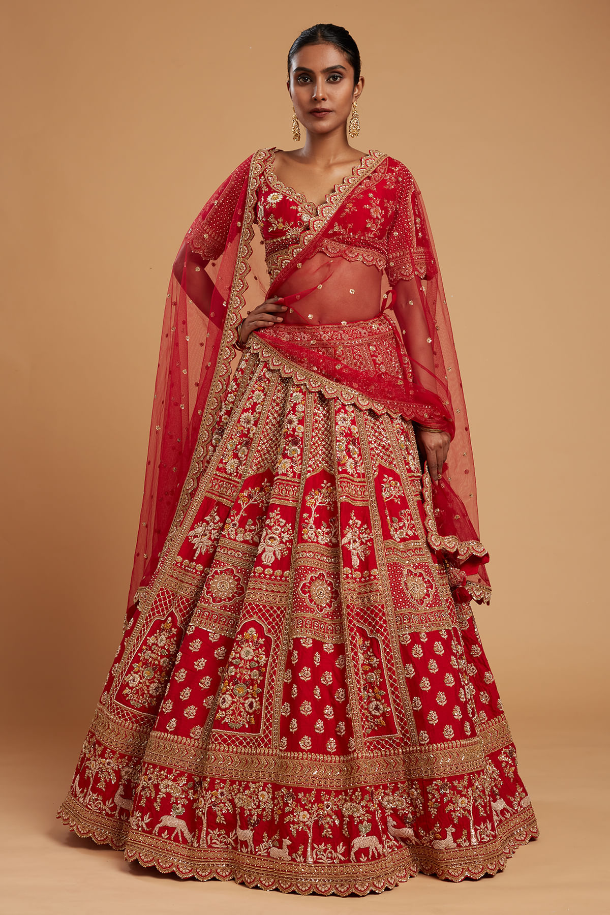 Red Wedding Lehenga