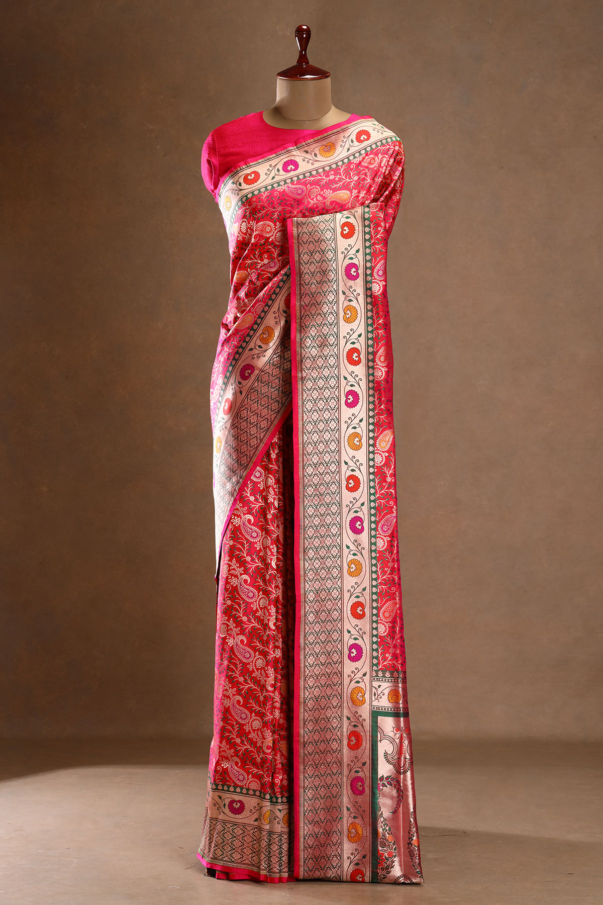 Red Banarasi Silk Saree