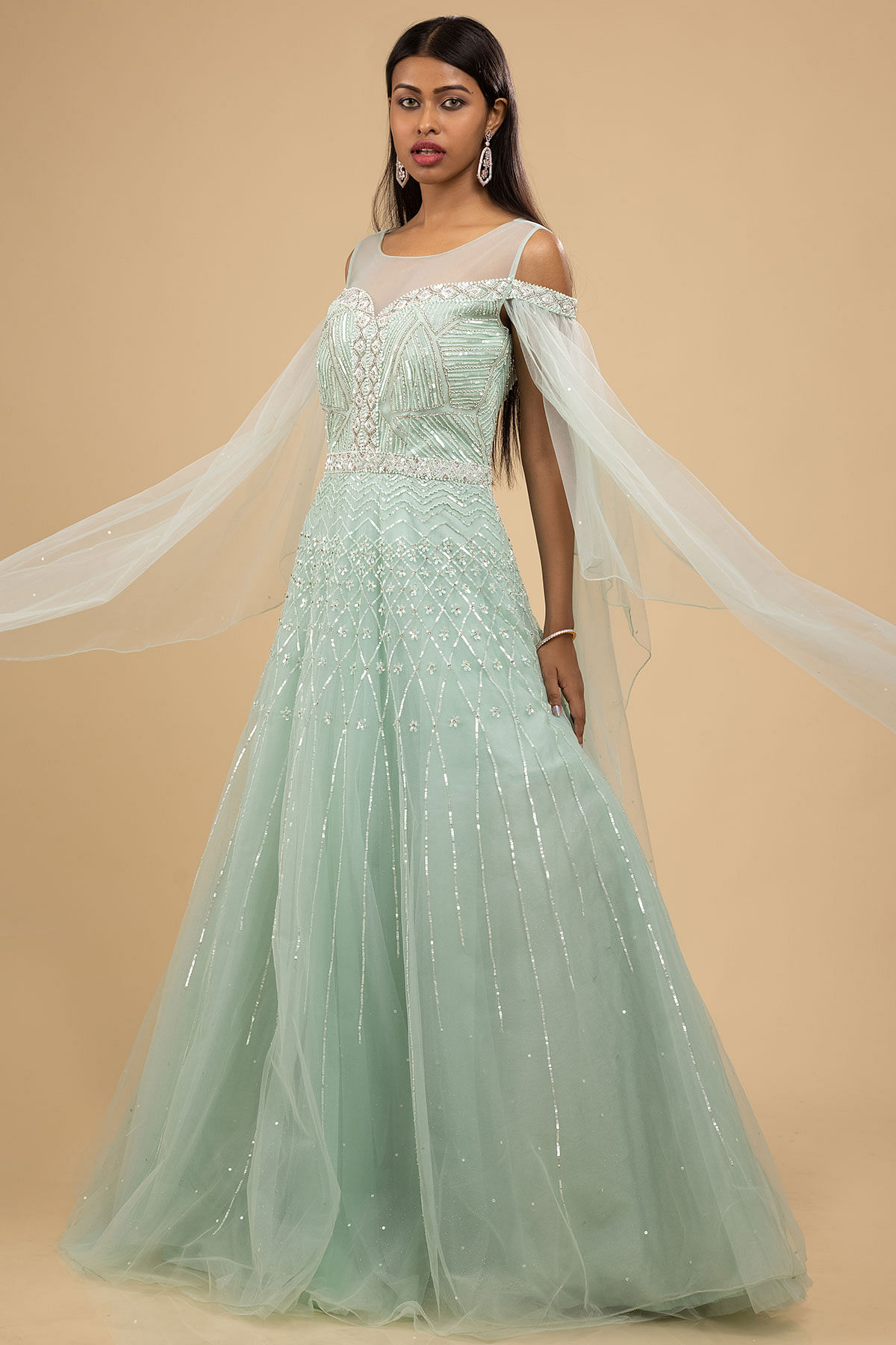 Seafoam green formal top dress