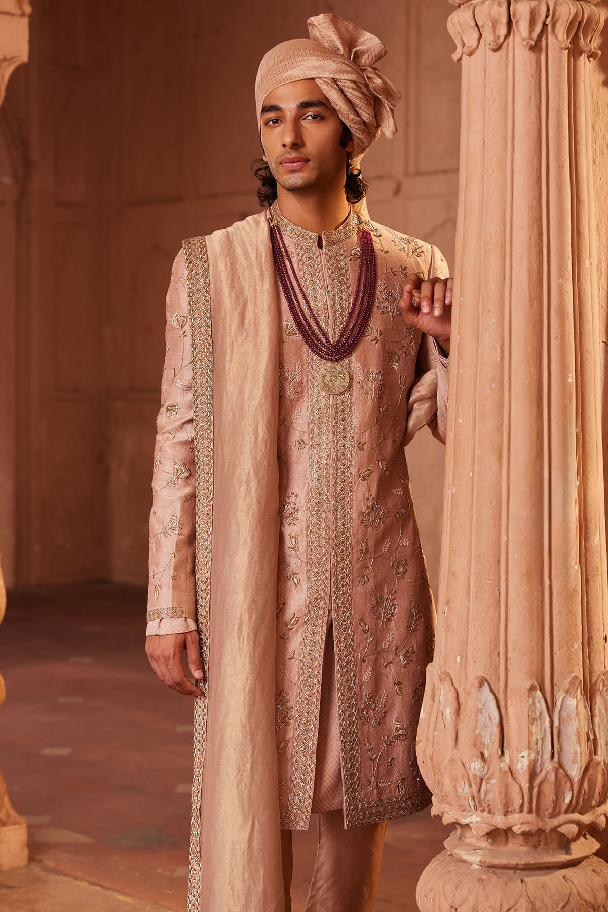 Pink Wedding Sherwani