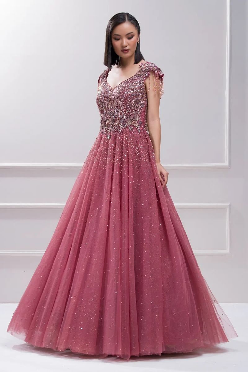 Pink Sangeet Gown
