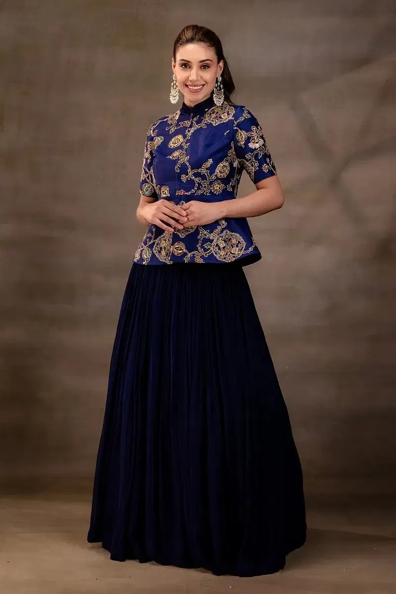 Blue Party Wear Lehenga