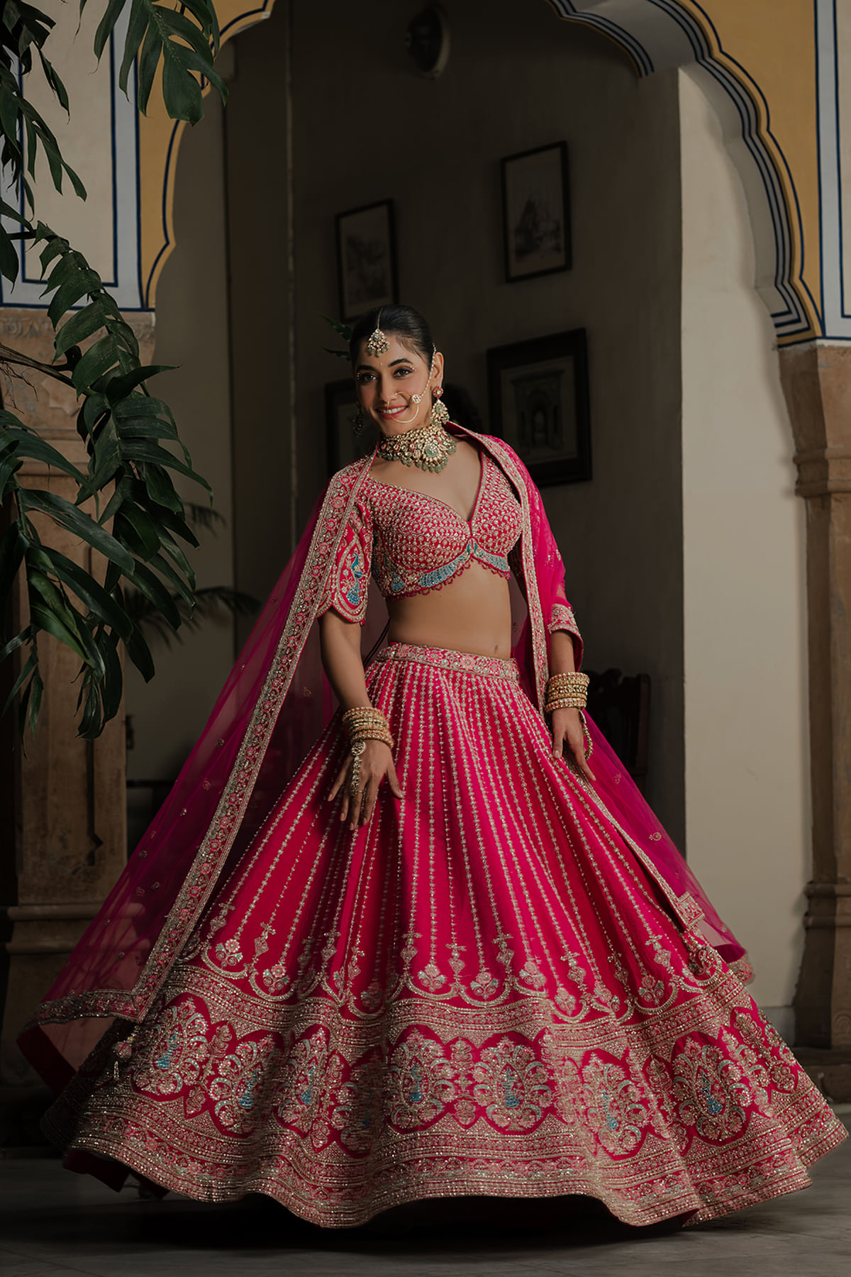 Red Bridal Lehenga