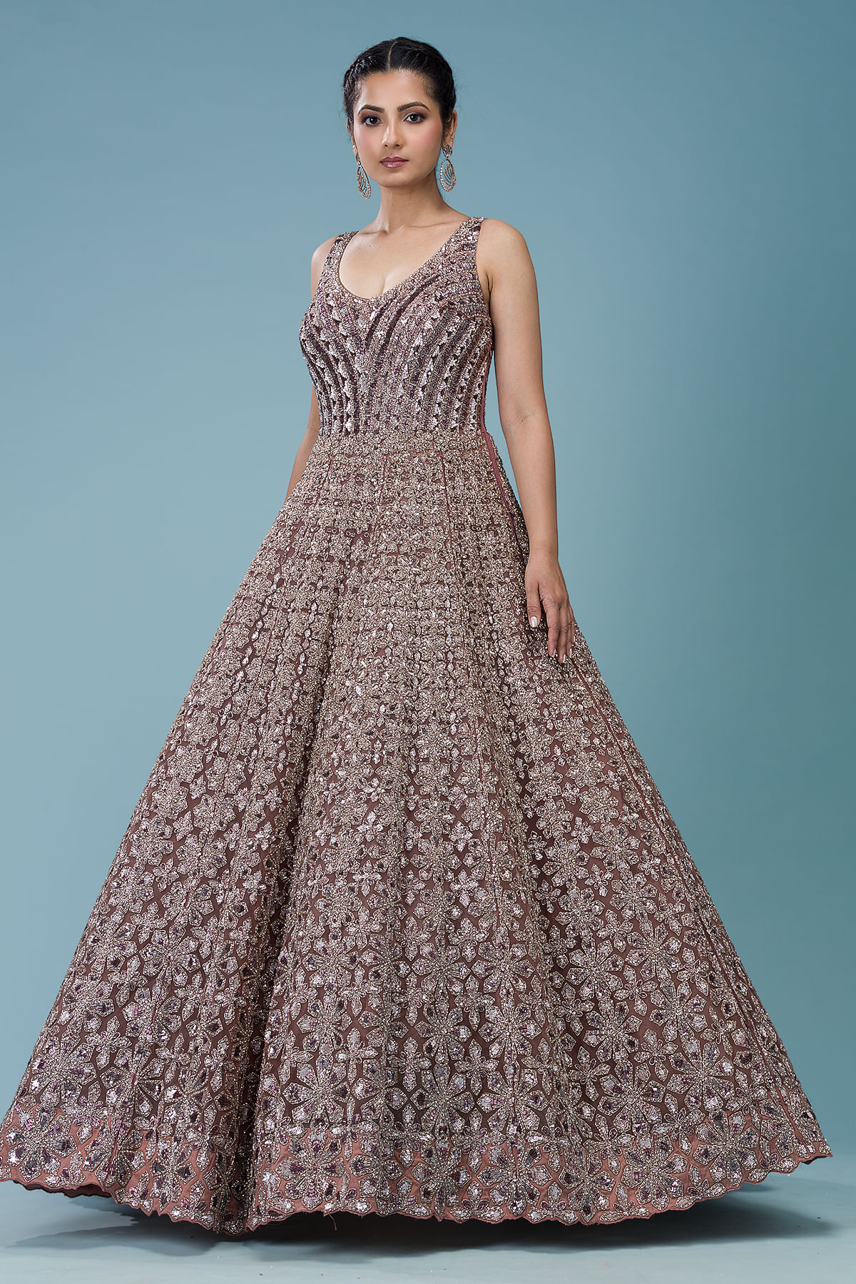 Brown Reception Gown