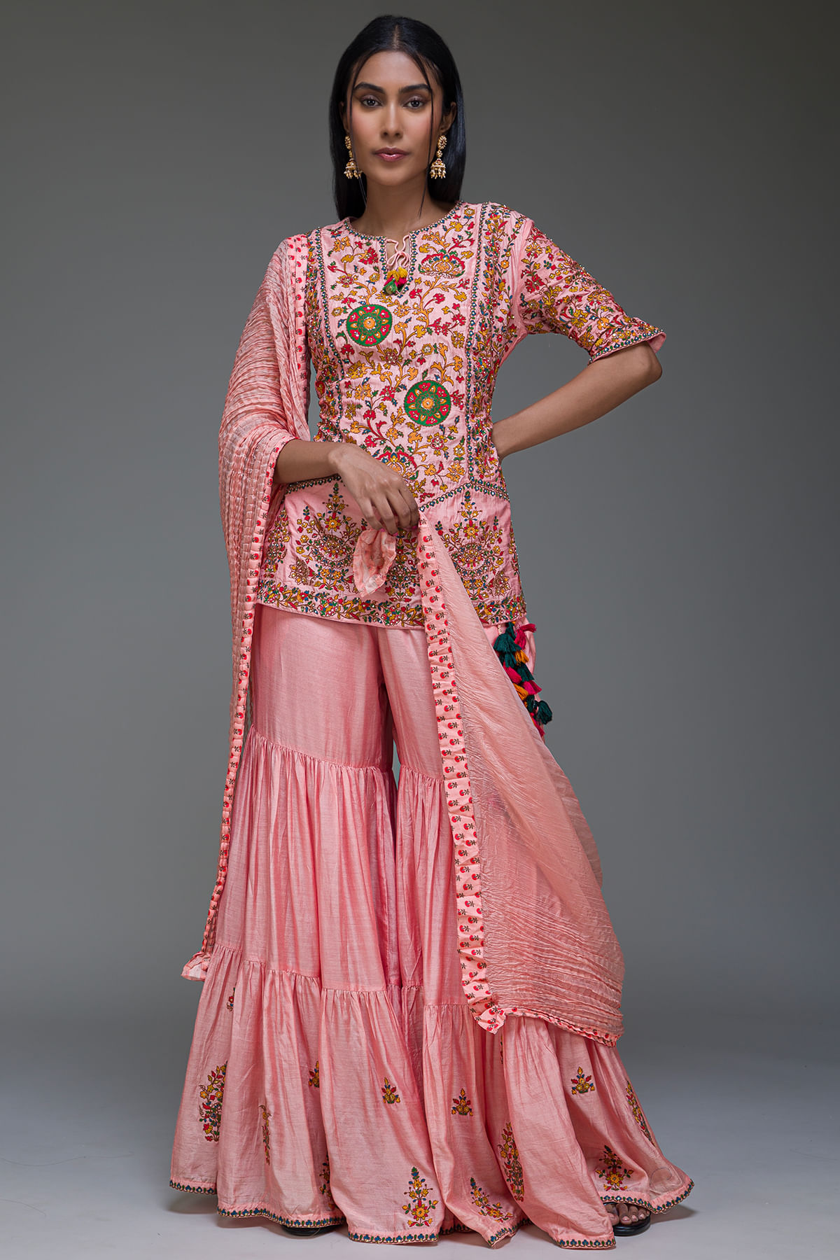 Pink Sharara Suit