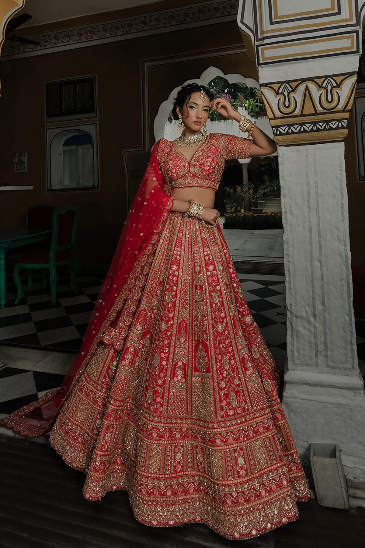 Red Bridal Lehenga