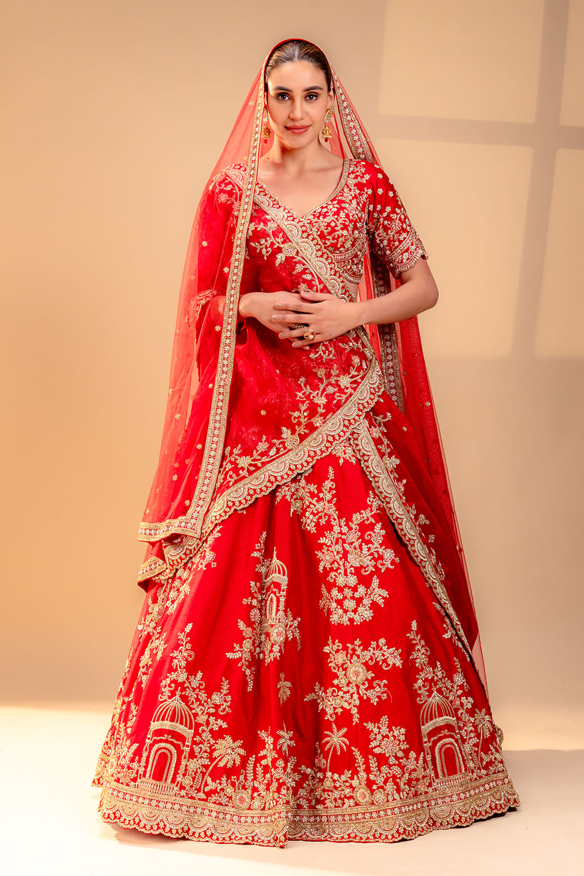 Red Bridal Lehenga