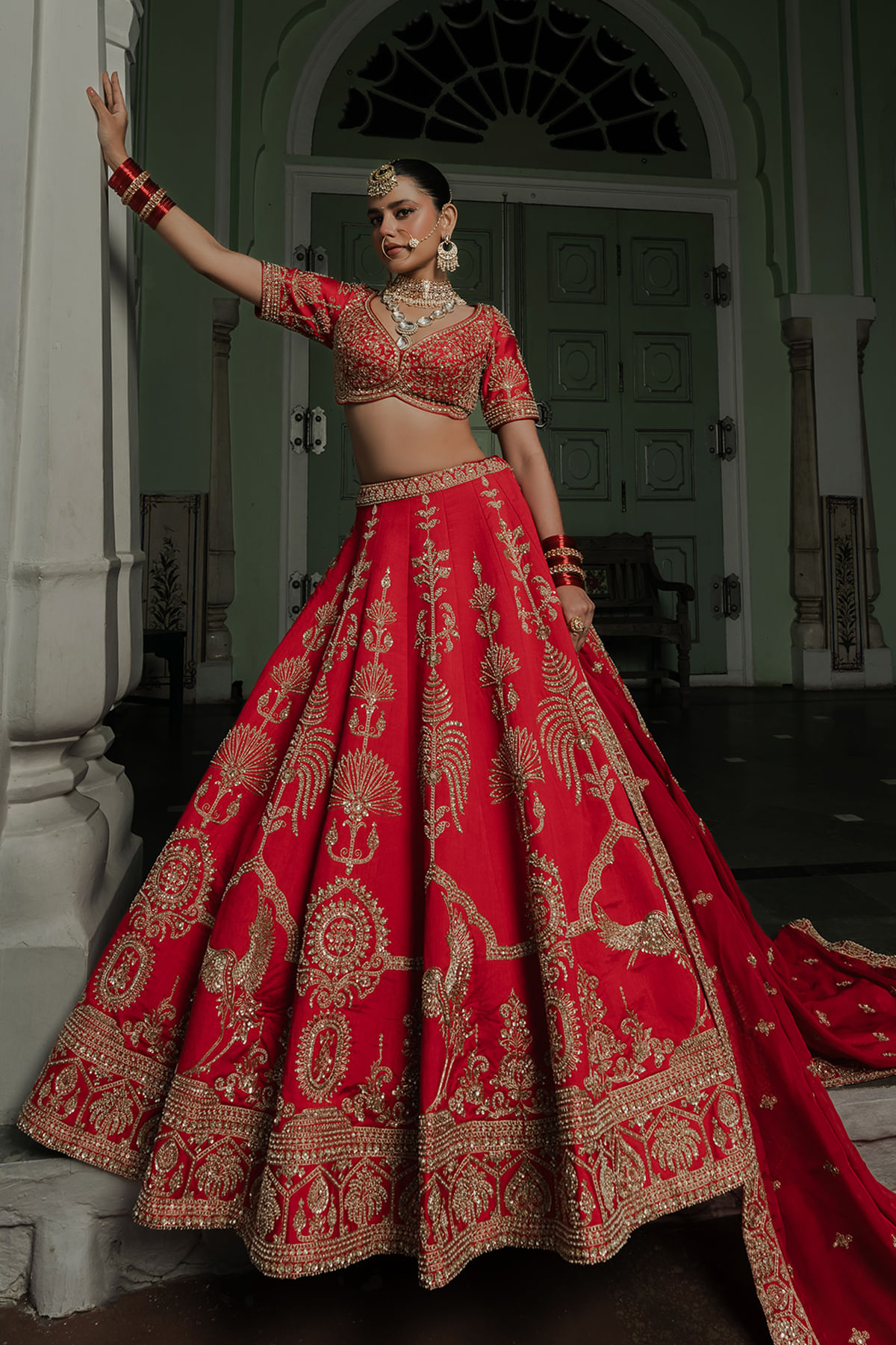 Red Bridal Lehenga